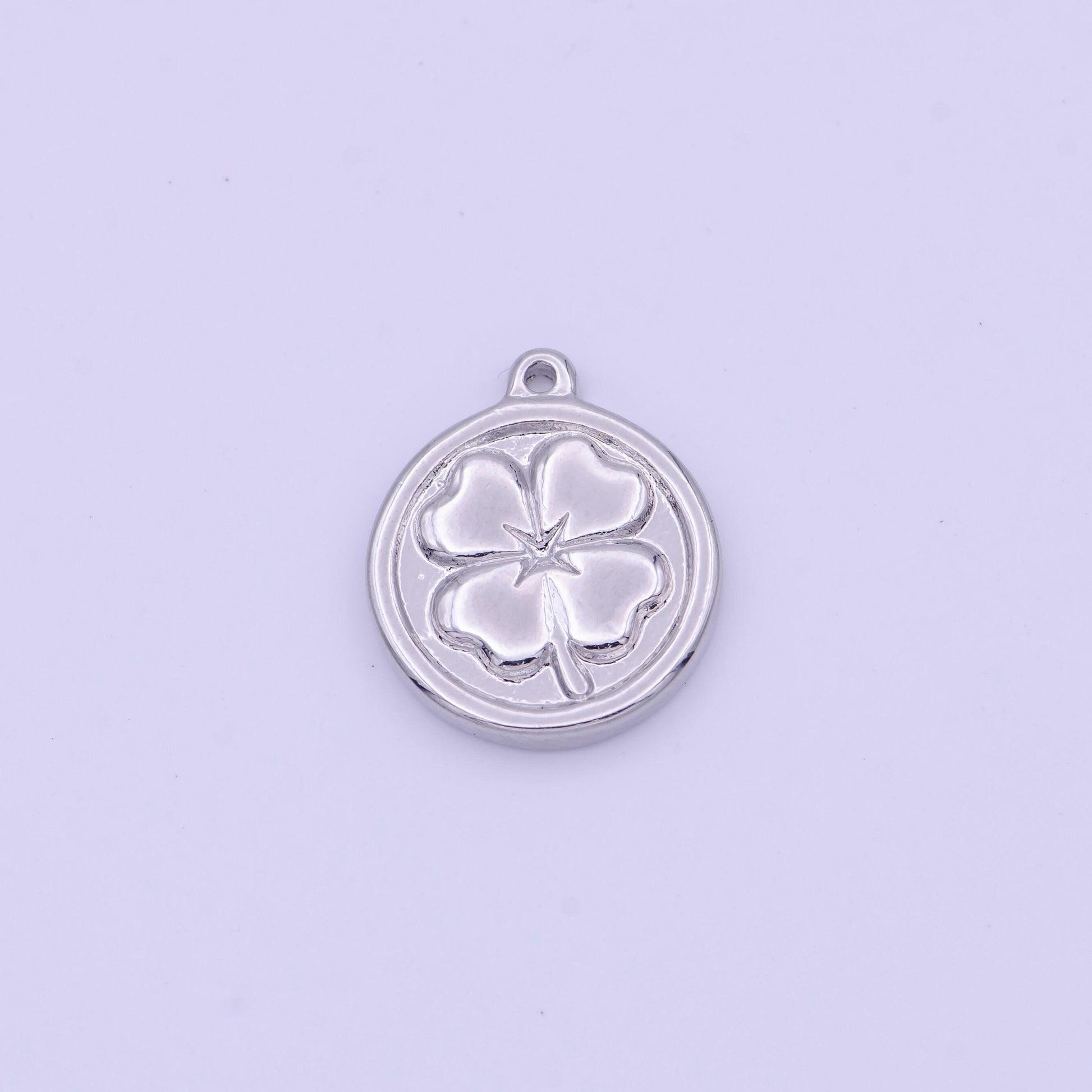 Mini shamrock charm gold clover charm silver clover charm mini lucky charm for saint patrick day earring bracelet necklace supply d-398