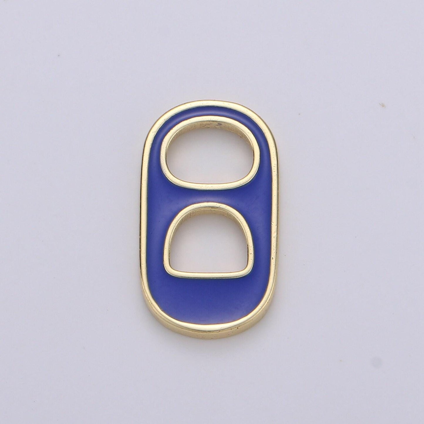 14k gold soda tab, pull tab, can tab pendant charm for bracelet necklace wholesale pendants and charms jewelry making craft supplies ,1402
