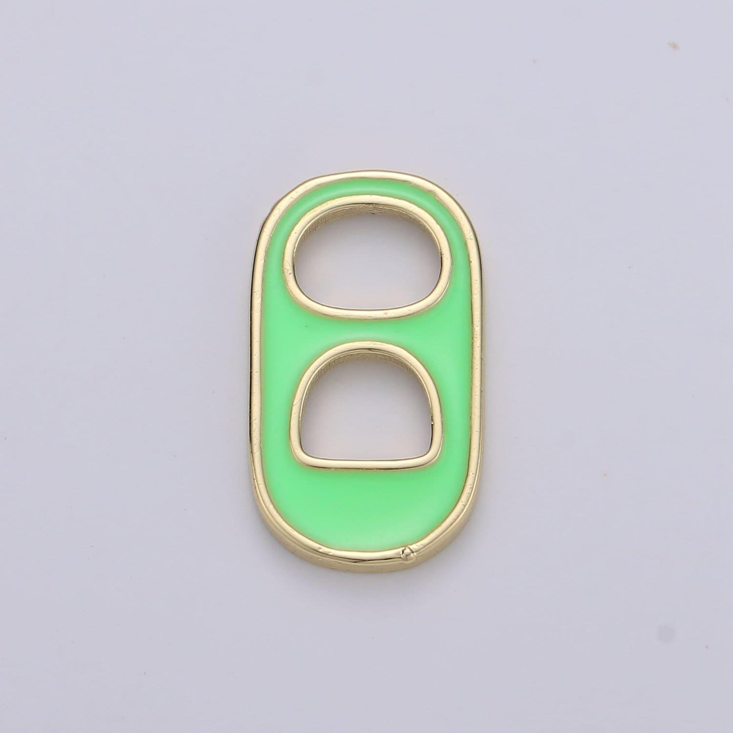 14k gold soda tab, pull tab, can tab pendant charm for bracelet necklace wholesale pendants and charms jewelry making craft supplies ,1402