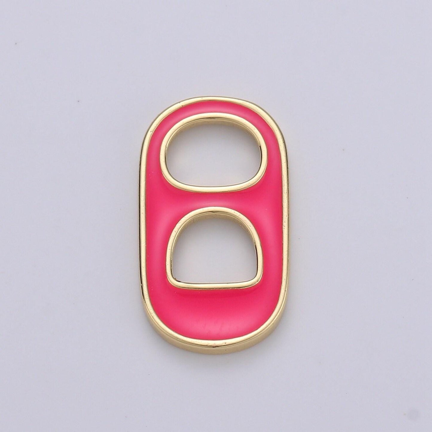 14k gold soda tab, pull tab, can tab pendant charm for bracelet necklace wholesale pendants and charms jewelry making craft supplies ,1402