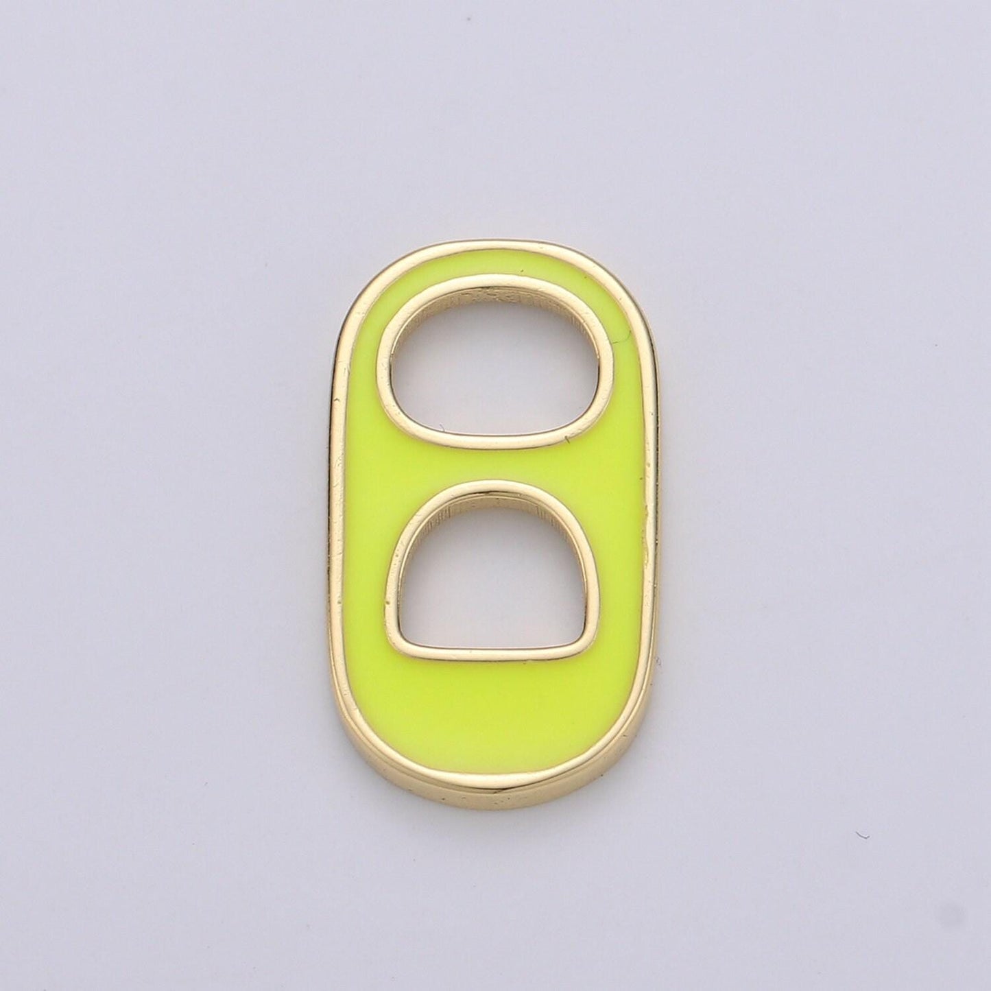 14k gold soda tab, pull tab, can tab pendant charm for bracelet necklace wholesale pendants and charms jewelry making craft supplies ,1402