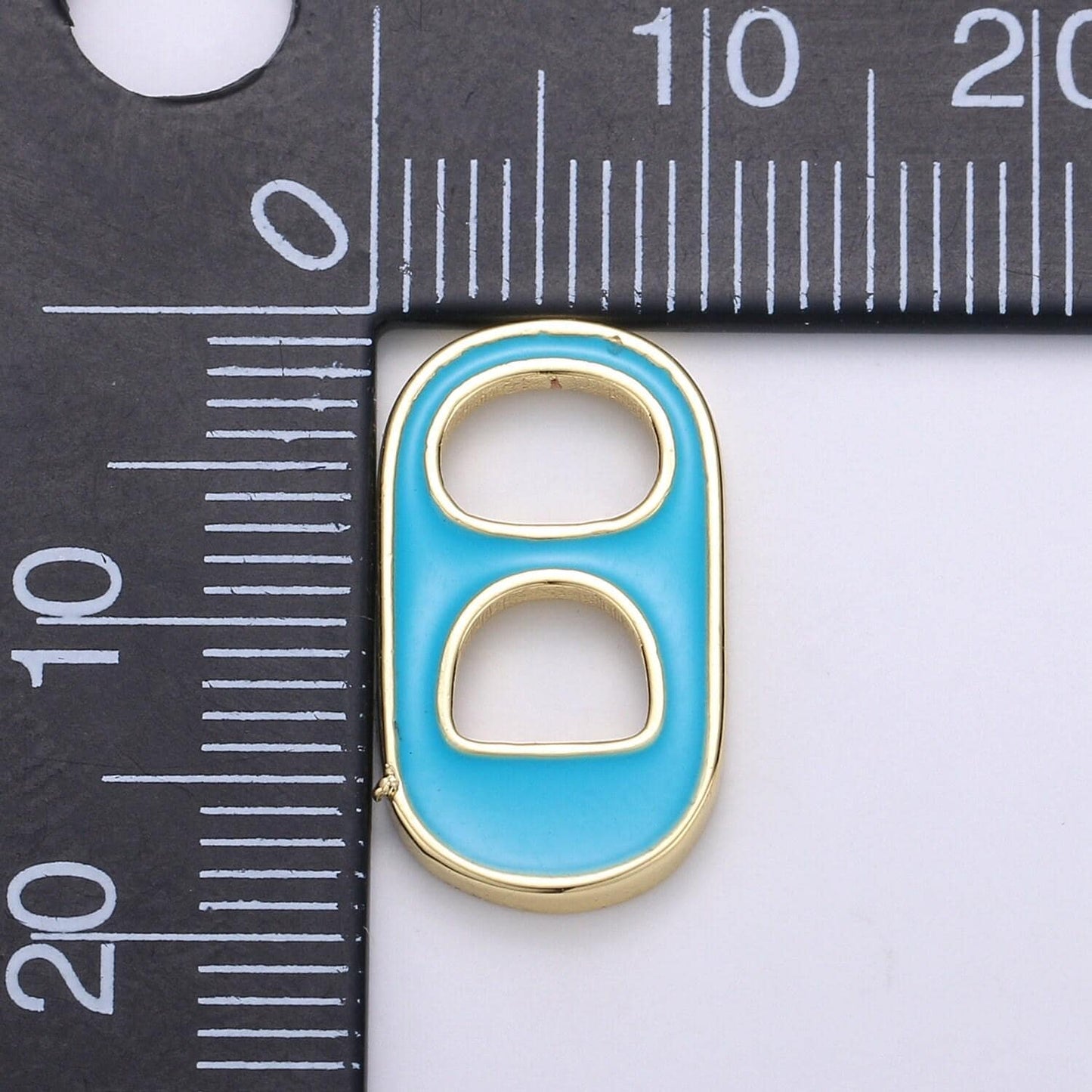 14k gold soda tab, pull tab, can tab pendant charm for bracelet necklace wholesale pendants and charms jewelry making craft supplies ,1402