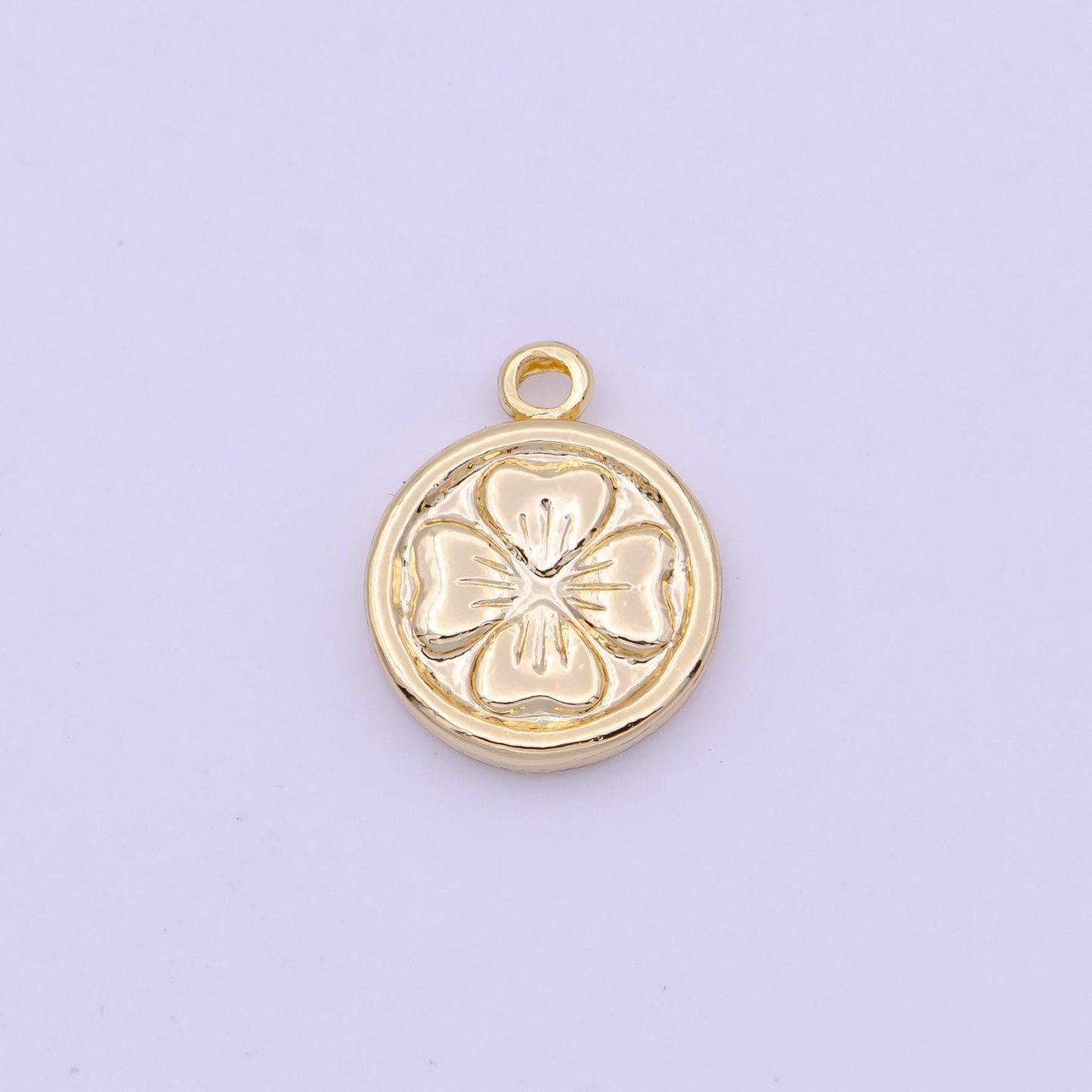 Mini gold clover charm silver clover charm mini lucky charm for earring bracelet necklace supply d-247