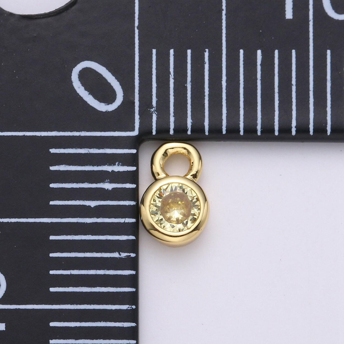 1pc 14k gold micro pave cz geometric pendant charm,micro pave cz circle pendant charm, charm,diy jewelry 4x6mm,chgf-1039-50