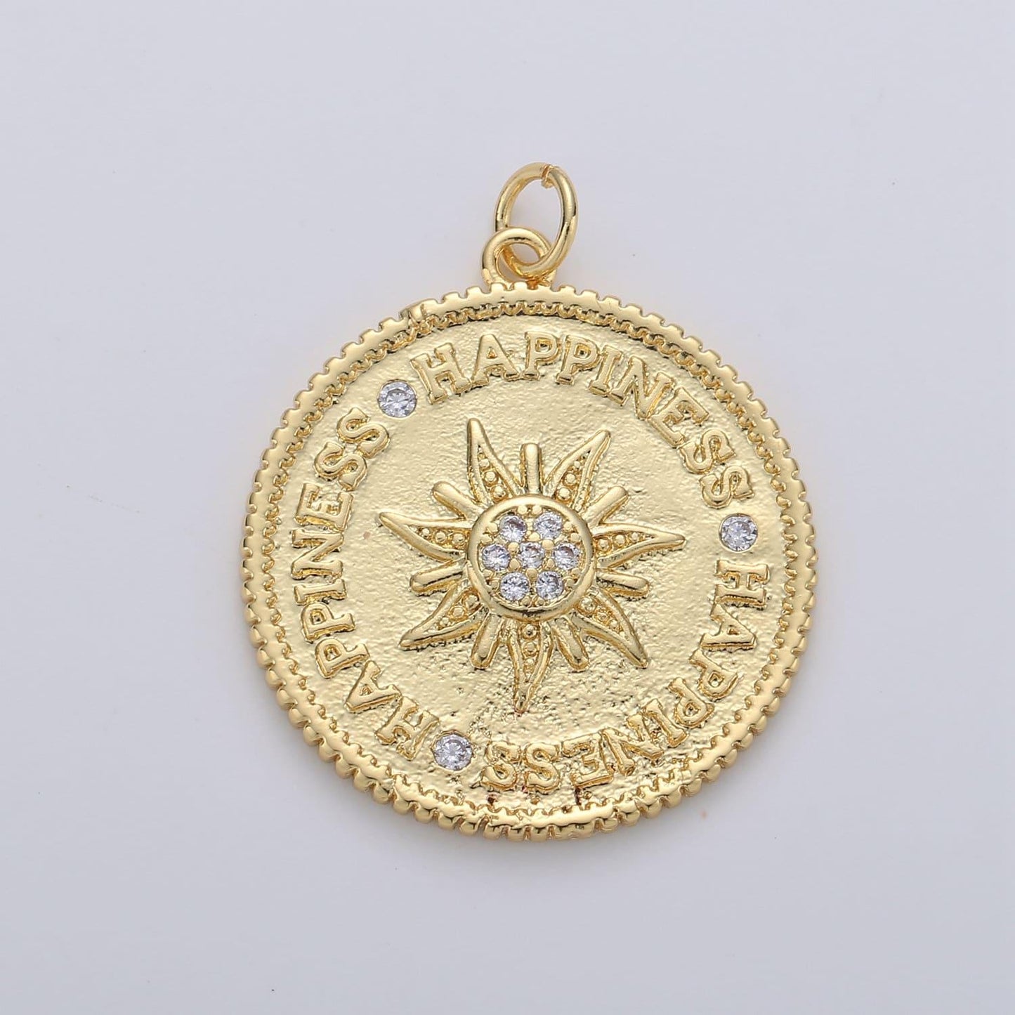 Sunburst pendant, gold sun medallion, celestial sunburst charm, celestial sun pendant for jewelry supply chef 1147