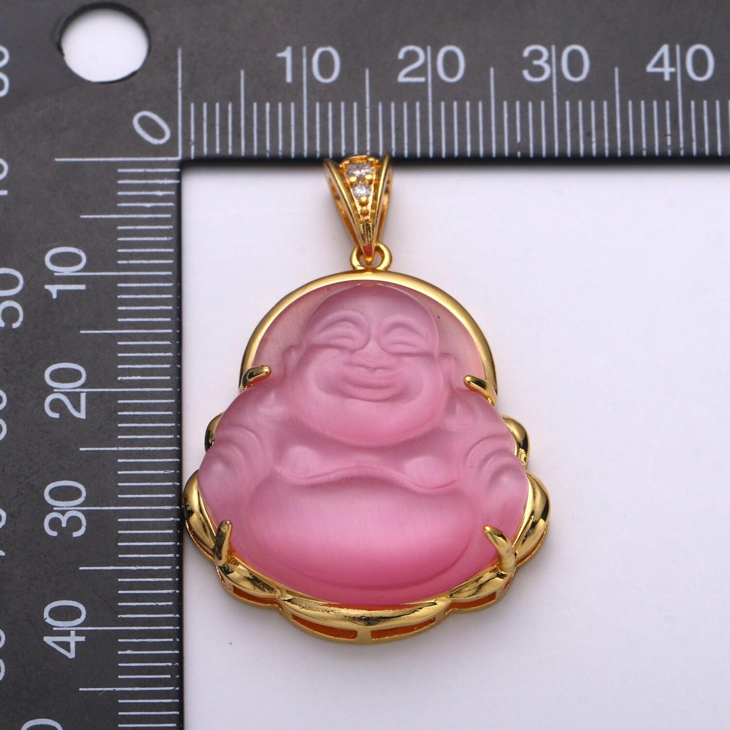 1x gold buddha pendant laughing buddha buddhism religious jewelry making statement necklace jewelry making supply a-247-ah257, o155