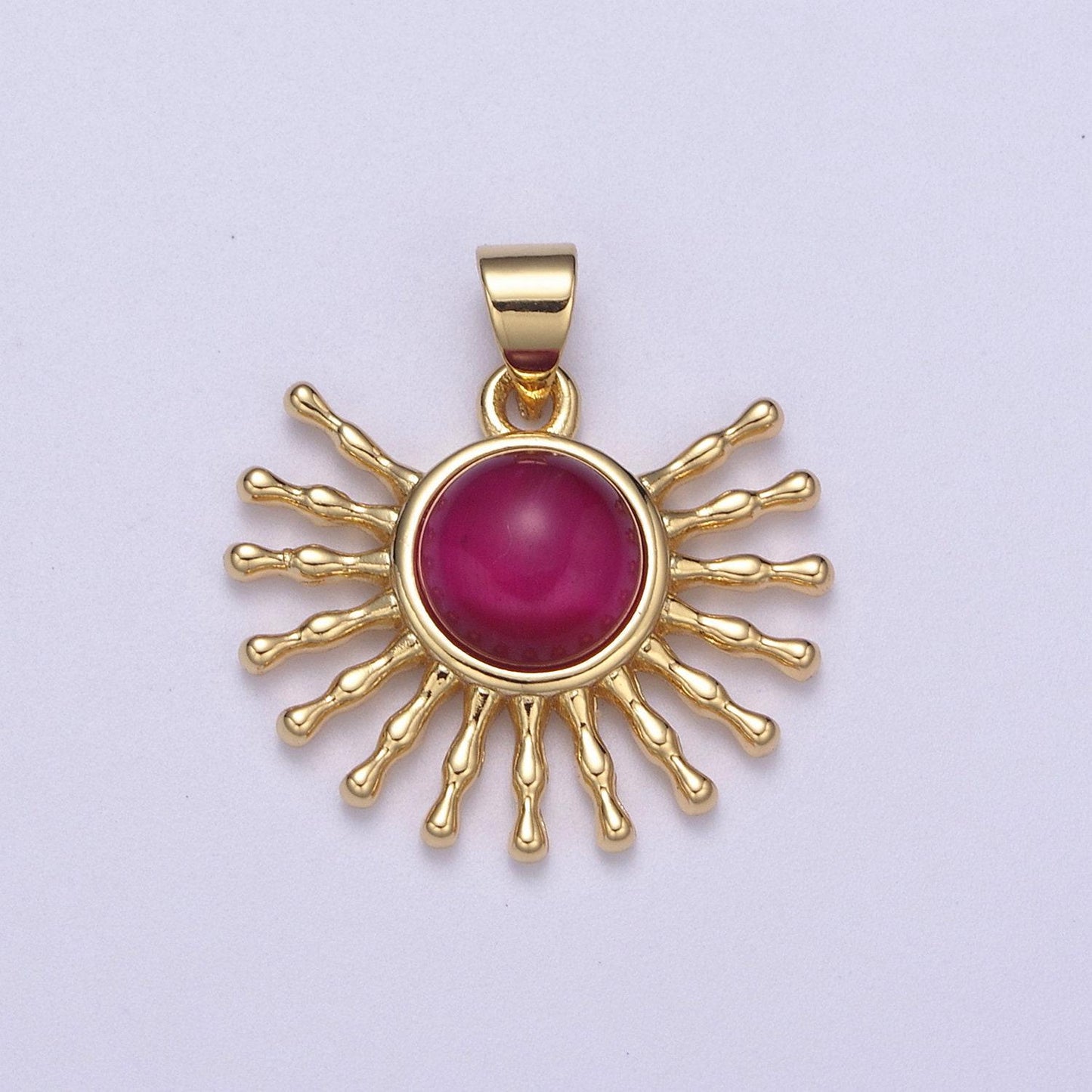 24k gold filled geometric sun pendant necklace, sunray charm, celestial sunbeam inspired h-114 / h-116 / h-117