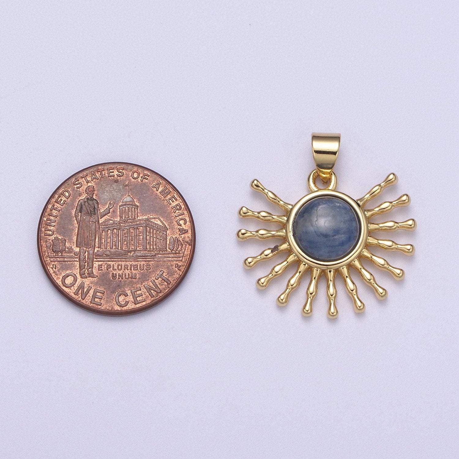 24k gold filled geometric sun pendant necklace, sunray charm, celestial sunbeam inspired h-114 / h-116 / h-117