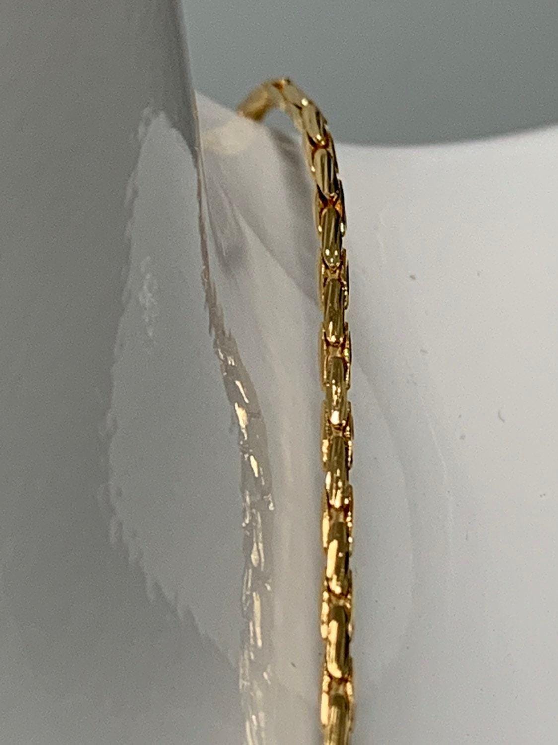 1pc 23.5'' ready to use 24k gold wheat necklace chain, layer fox tail chain dainty necklace, for pendant charm necklace making, 404