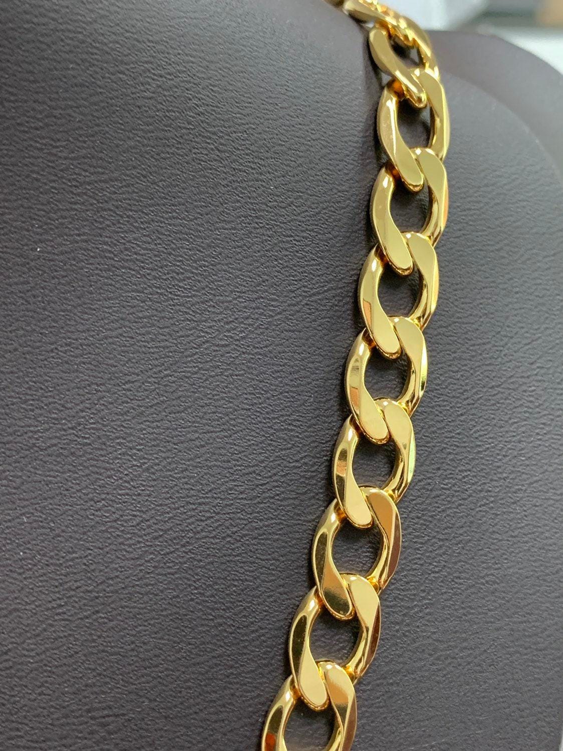 1pc 23.5'' ready to use bold gold cuban curb necklace chain, layer cuban curb chain thick necklace, pendant charm necklace making-219