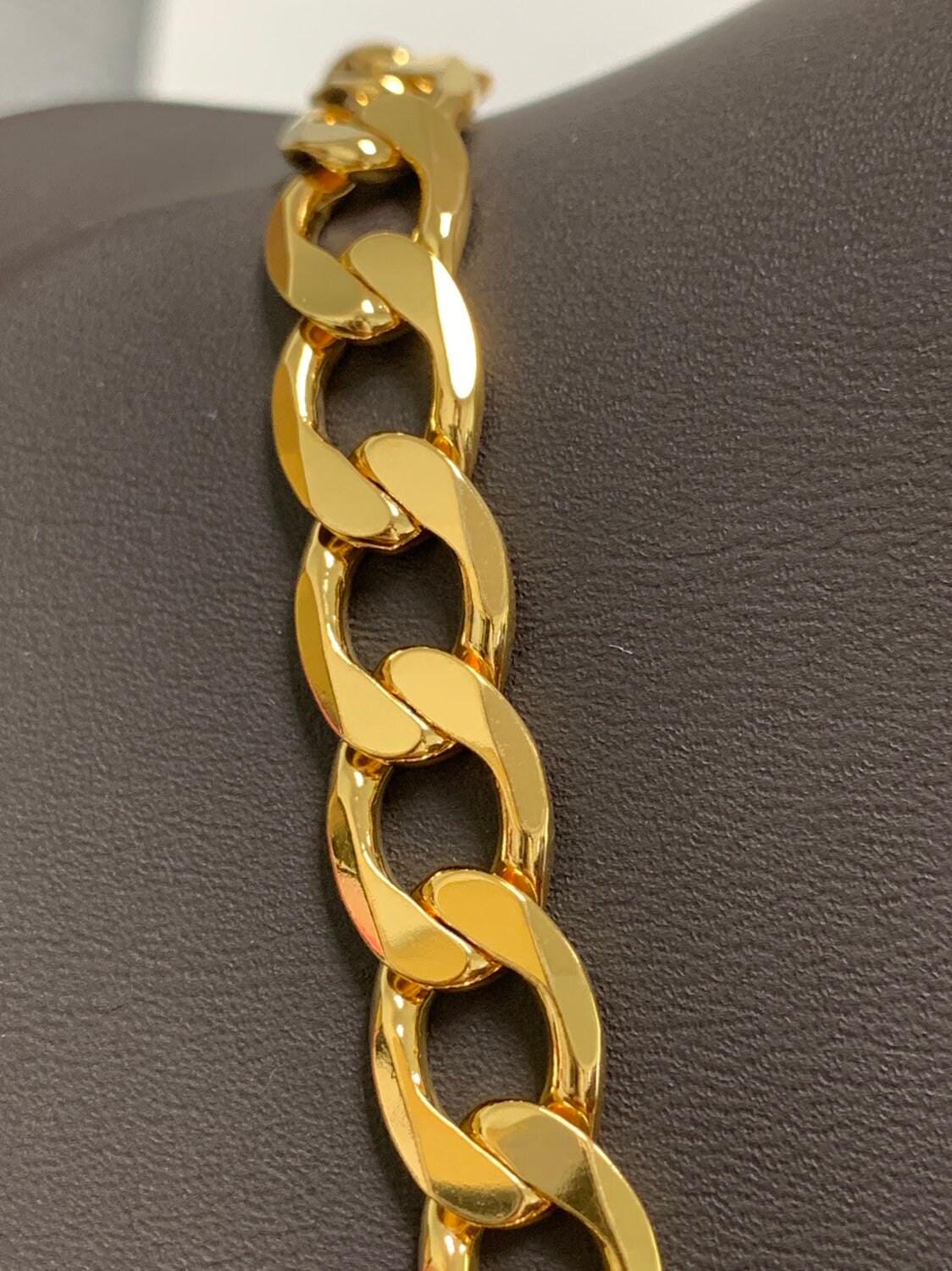 1pc 23.5'' ready to use bold gold cuban curb necklace chain, layer cuban curb chain thick necklace, pendant charm necklace making-219