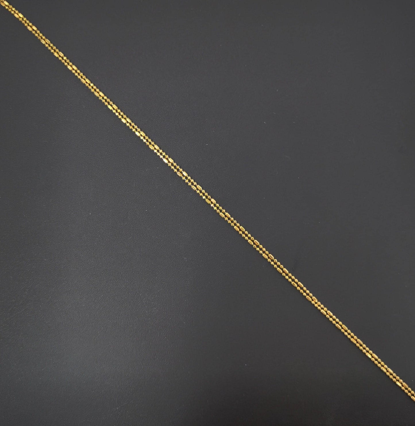 1pc 19.6'' ready to use 24k gold bead necklace chain, layering beaded chain, dainty beaded necklace, for pendant chain necklace, 484