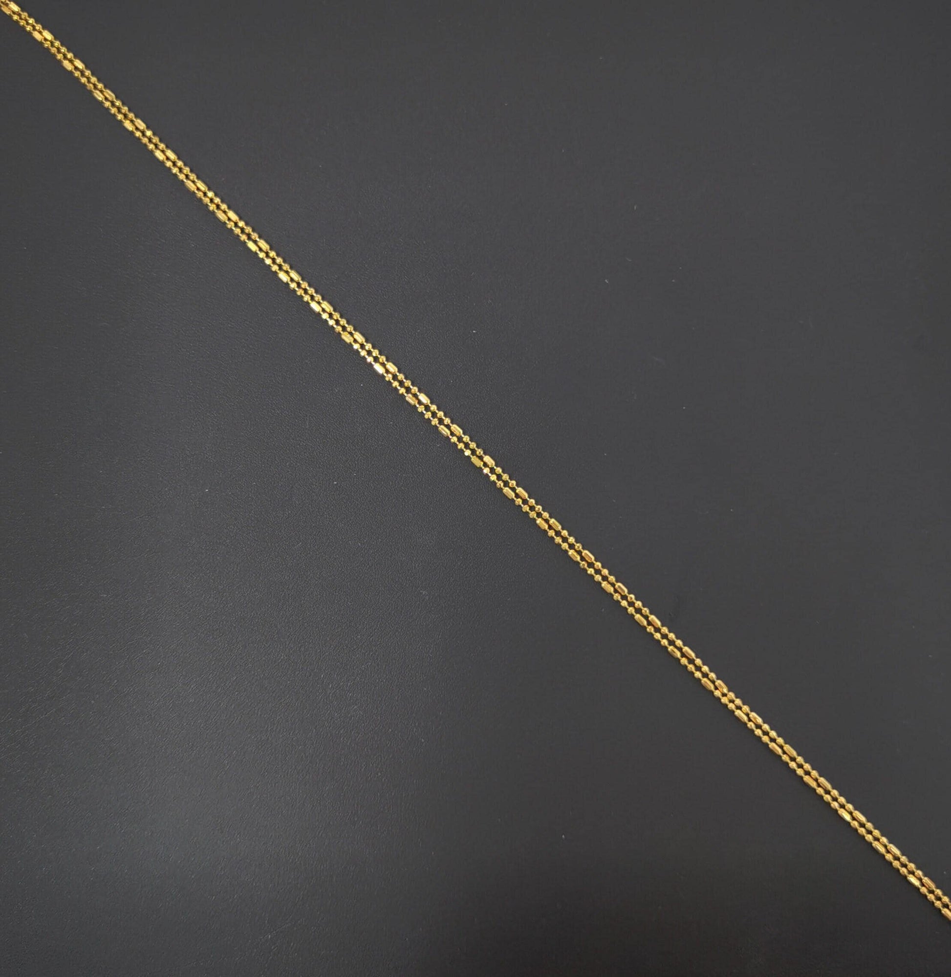 1pc 19.6'' ready to use 24k gold bead necklace chain, layering beaded chain, dainty beaded necklace, for pendant chain necklace, 484