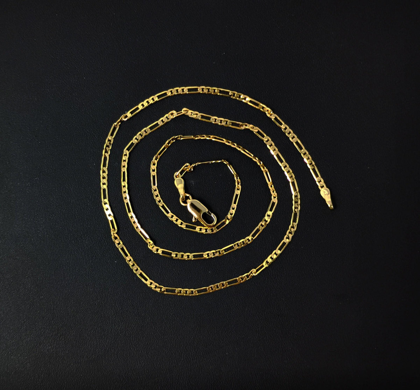 1pc 17.7'' ready to use gold figaro necklace chain, layering figaro chain dainty necklace, perfect for pendant charm necklace, 438