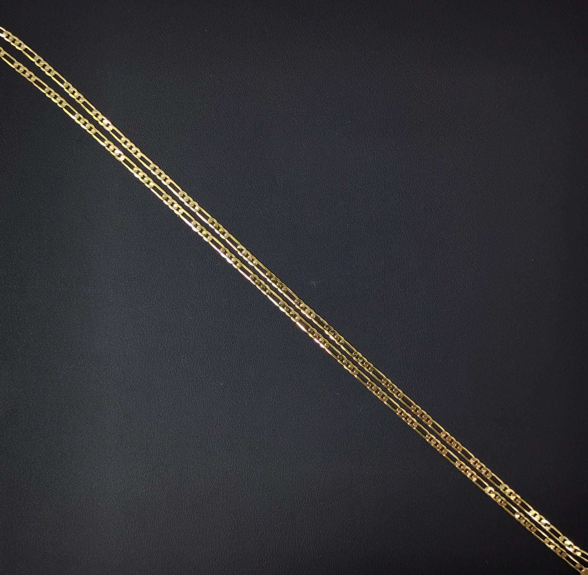 1pc 17.7'' ready to use gold figaro necklace chain, layering figaro chain dainty necklace, perfect for pendant charm necklace, 438
