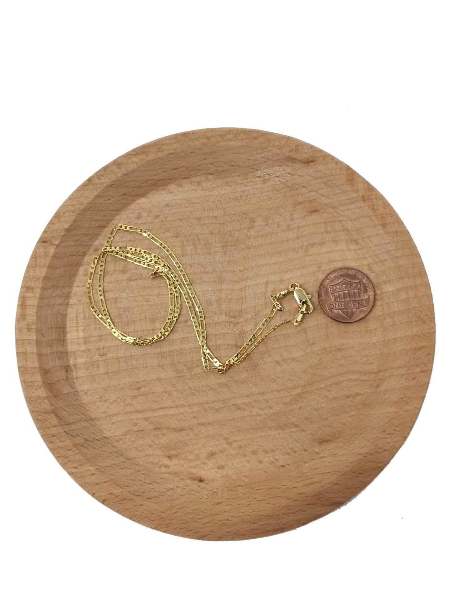 1pc 17.7'' ready to use gold figaro necklace chain, layering figaro chain dainty necklace, perfect for pendant charm necklace, 438