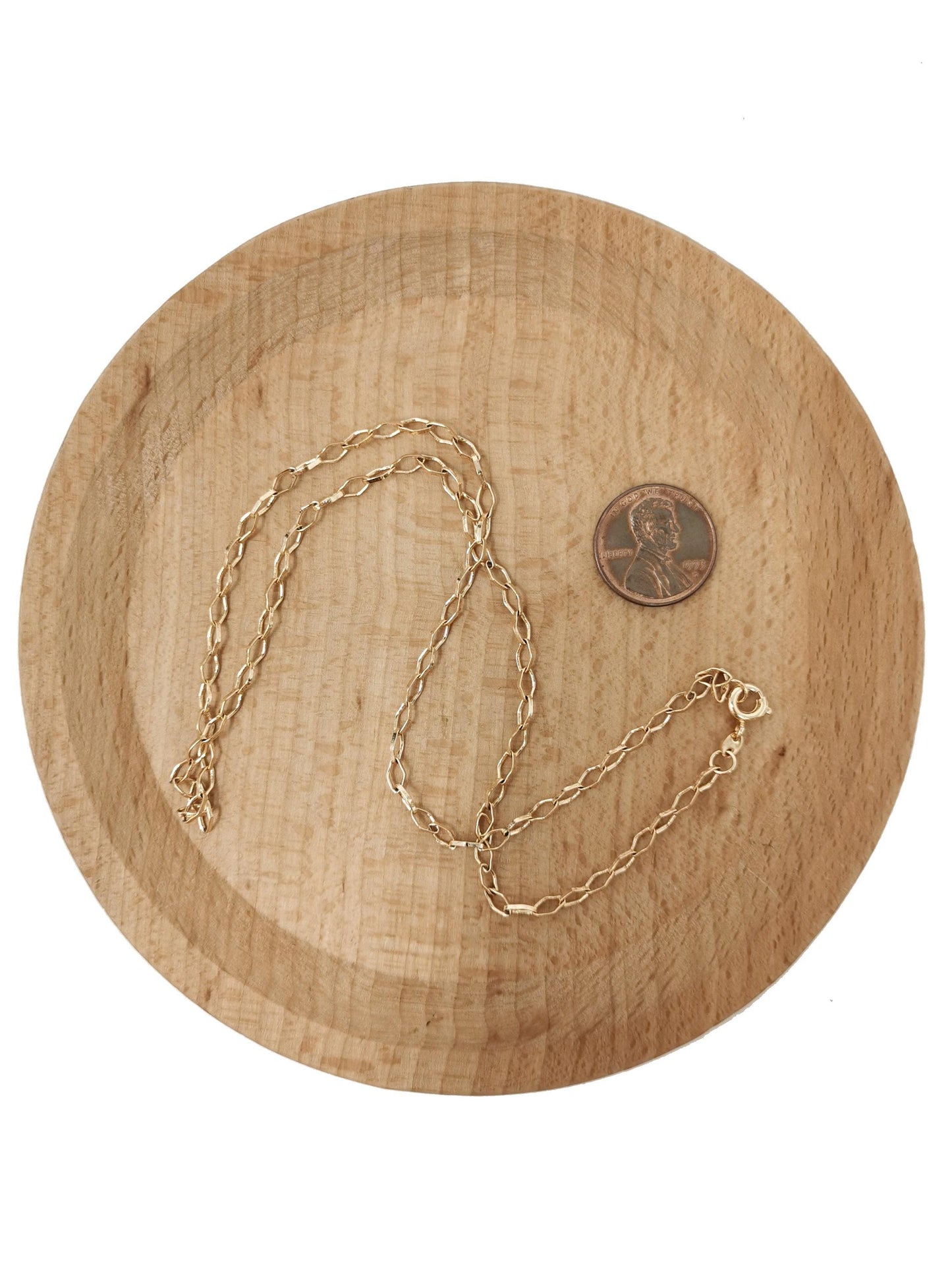 1pc 18'' ready to use 18k rosy gold rolo necklace chain, layering rolo chain dainty necklace, for pendant charm necklace making, 716