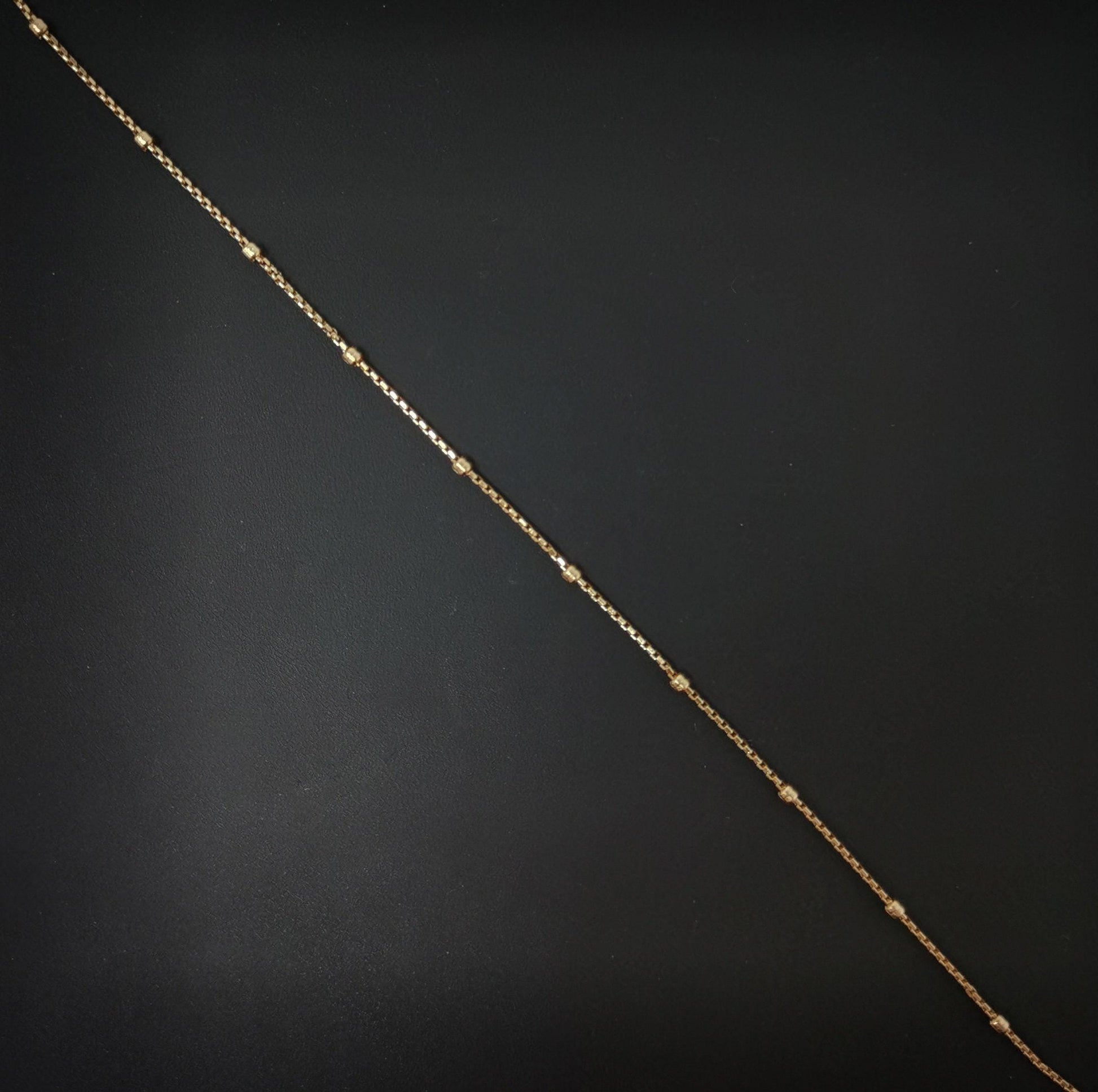 1pc 18'' ready to use 18k rosy gold rolo necklace chain, layering ball rolo chain dainty necklace, for pendant charm necklace, 692