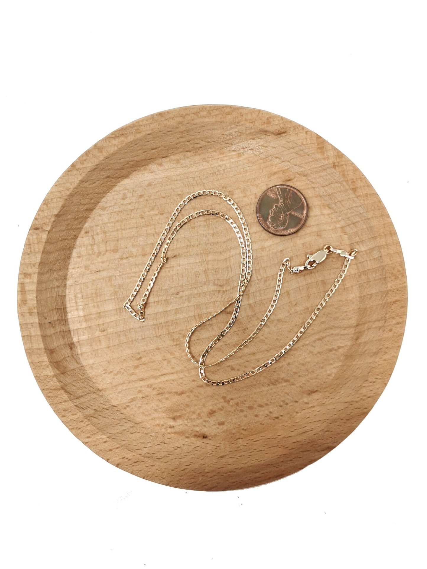 1pc 17.7'' ready to use 18k rosy gold cuban curb necklace chain, layering curb chain dainty necklace, for necklace making, 680