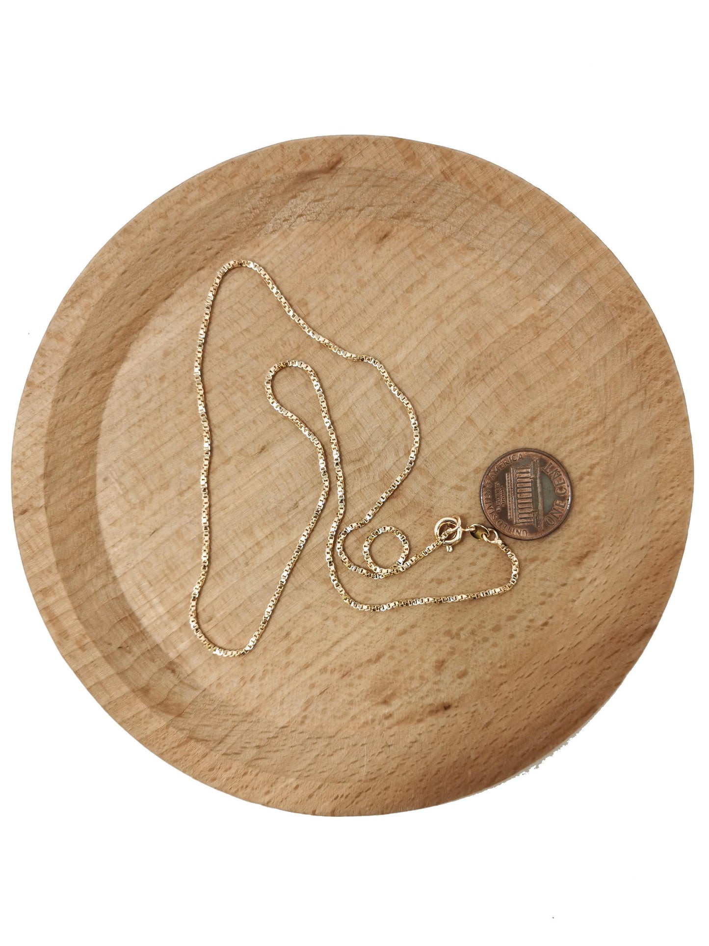1pc 17.7'' ready to wear singapore 18k rosy gold square box chain necklace,layering dainty twist box chain for necklace jewelry making, 670