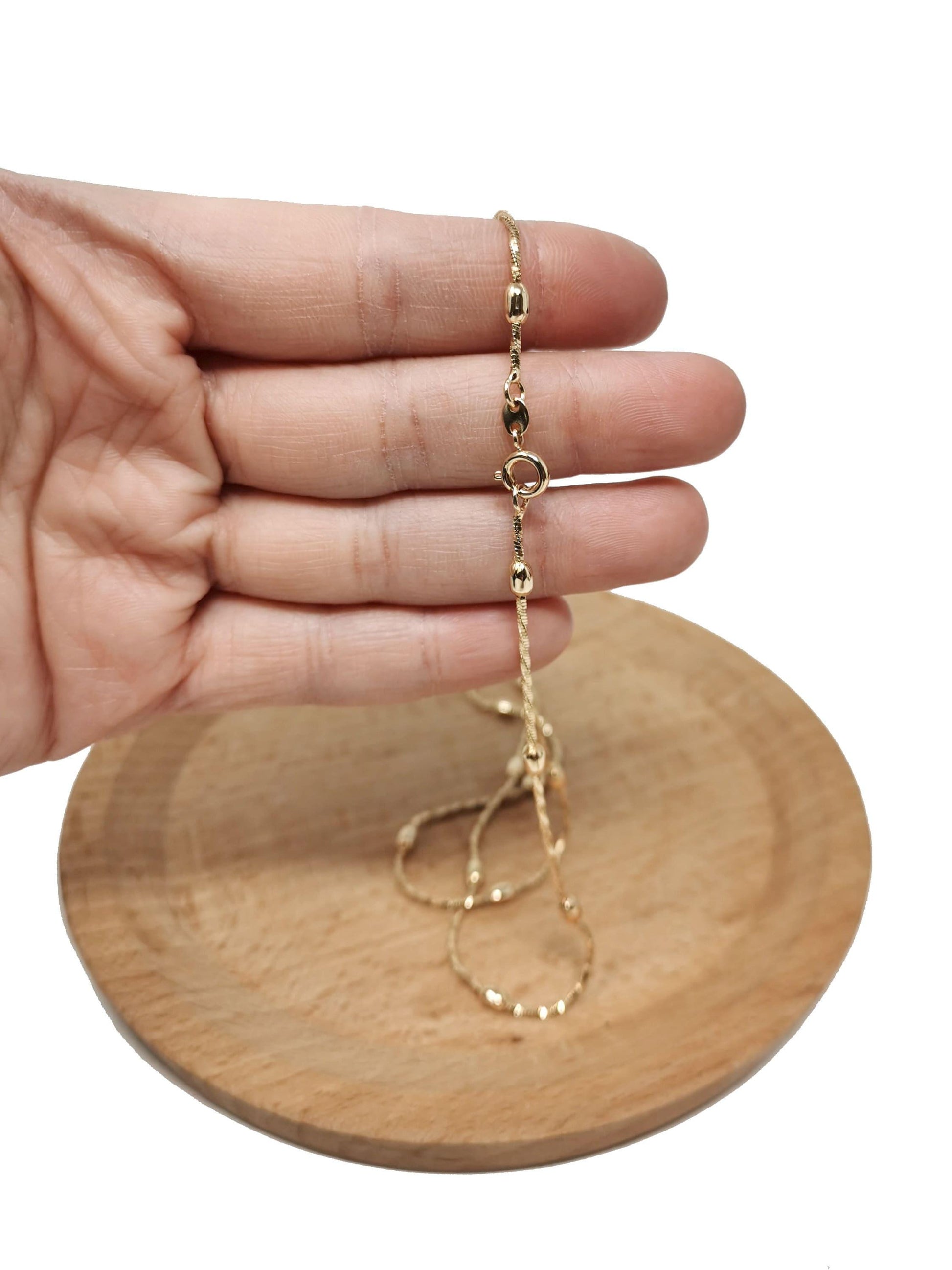 1pc 17.7'' ready to use 18k gold singapore necklace chain, layer singapore chain dainty necklace, for pendant charm necklace , 654