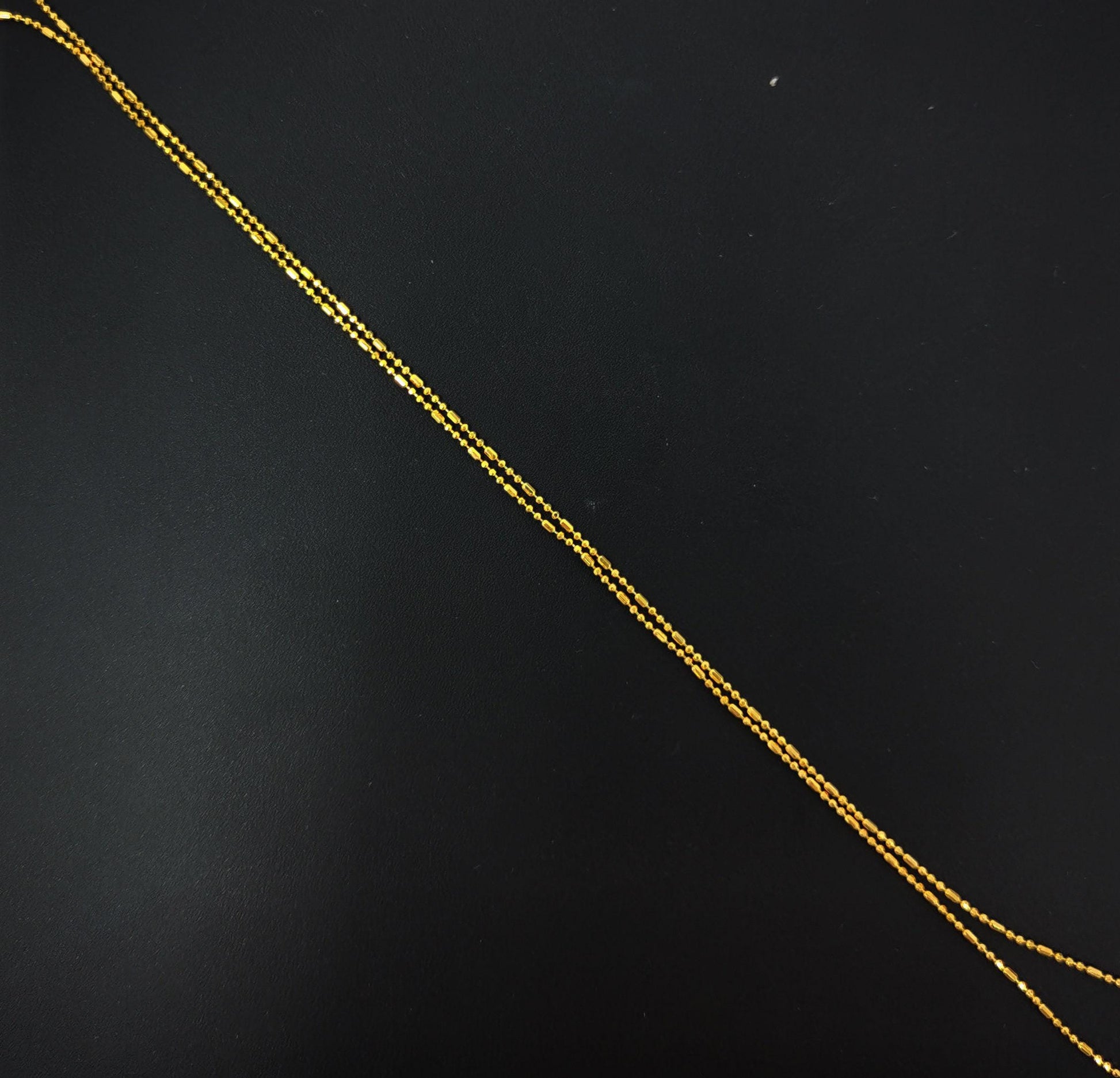 1pc 17.7'' ready to use gold bead necklace chain, layering beaded chain dainty necklace, perfect for pendant charm necklace, 444