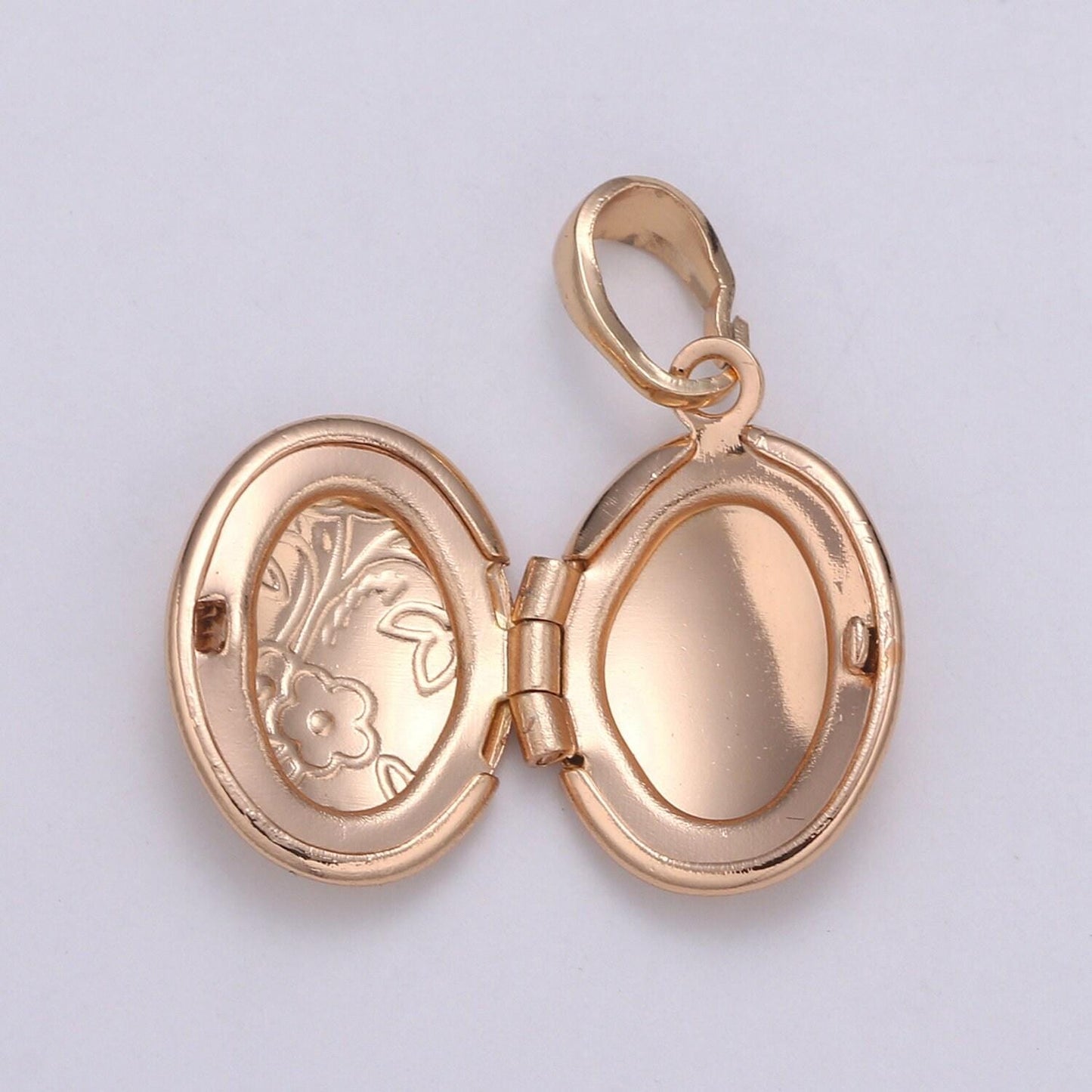 Dainty open oval charm, gold mini parfume holder pendant - gold lockets ovum - love inspired gold round pendant,pdgf-2160