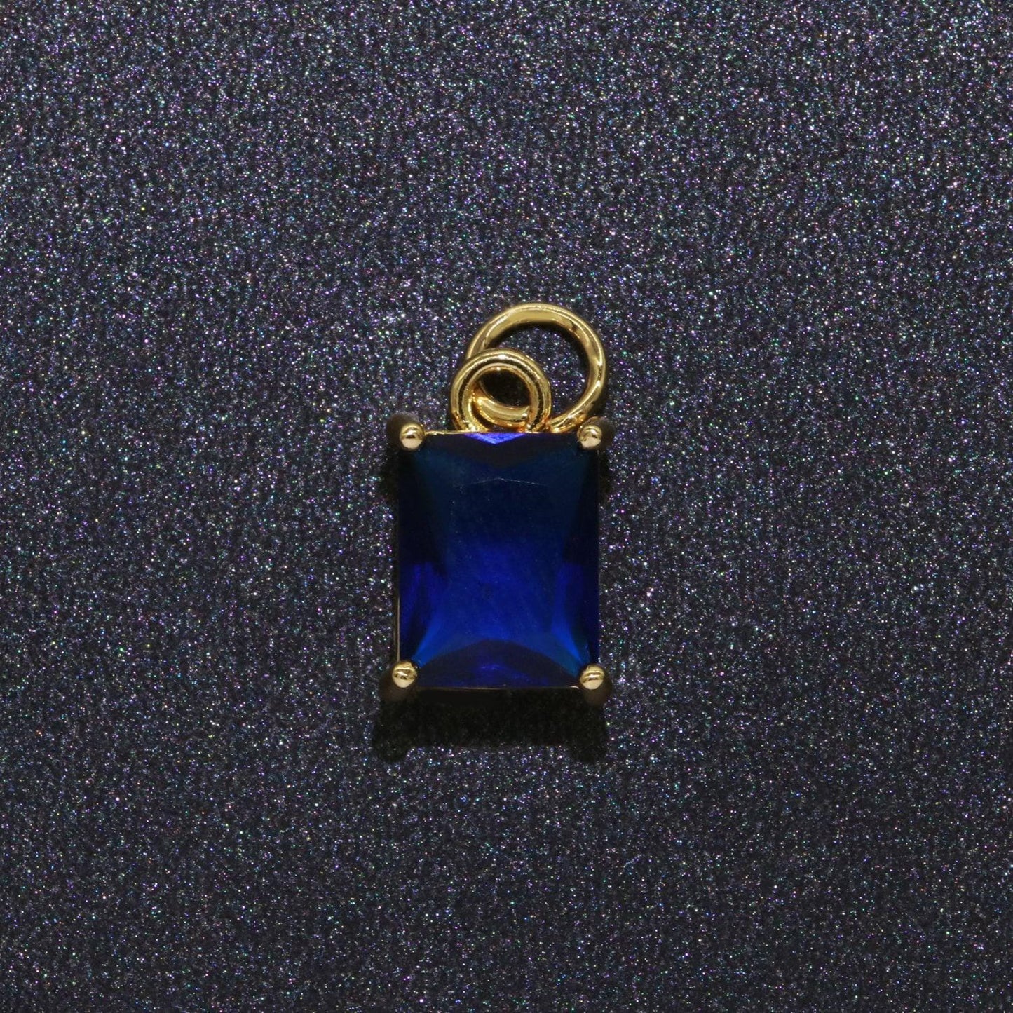 1x 14k gold filled micro pave cz geometric pendant charm emerald cut pendant charm geometric diy jewelry 10.2x7.3mm chgf 415
