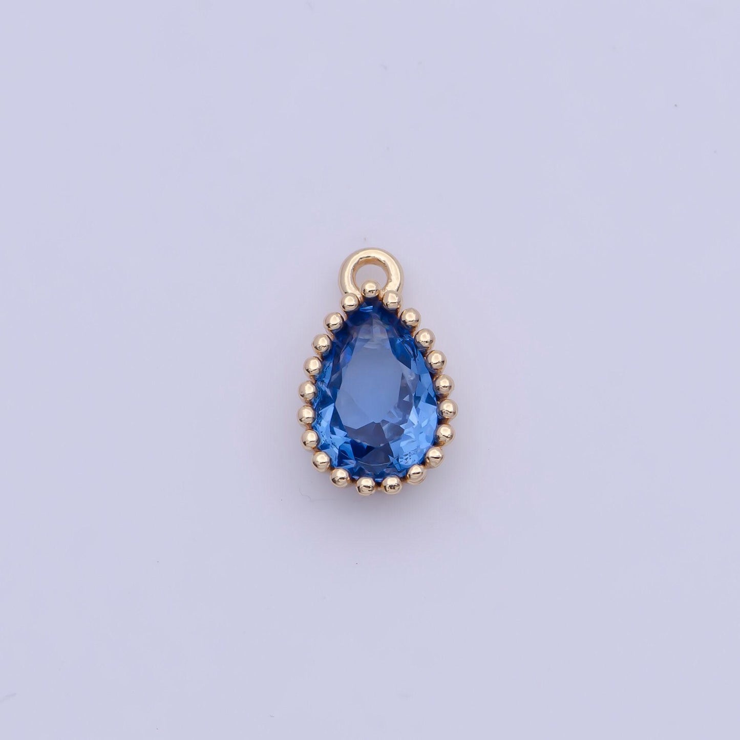 Dainty gold multicolor cz teardrop pendant, 24k gold plated 12 colors micro paved cz tiny tear drop marquise charm