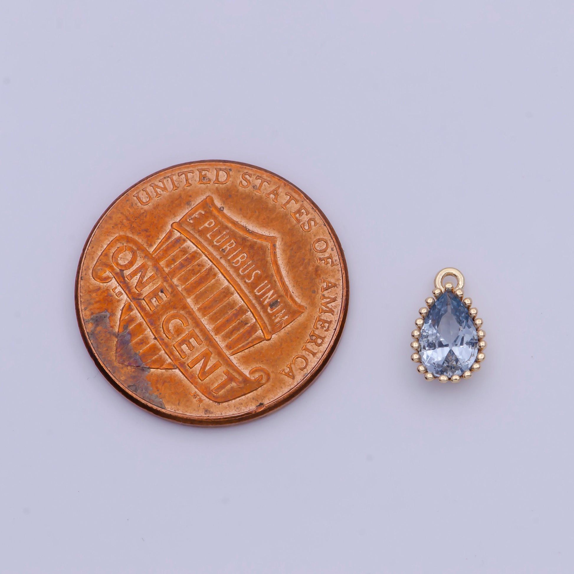 Dainty gold multicolor cz teardrop pendant, 24k gold plated 12 colors micro paved cz tiny tear drop marquise charm