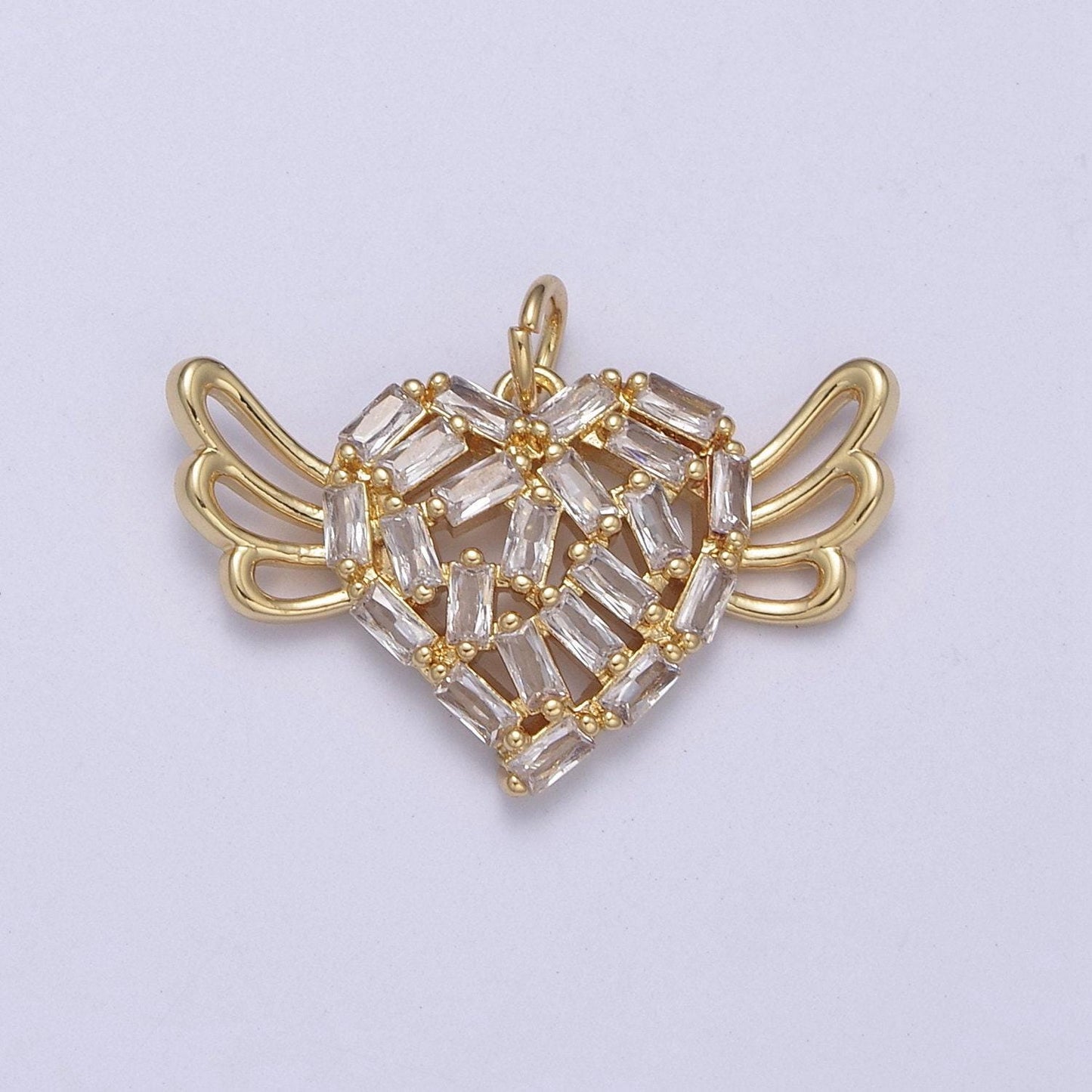 1pc gold micro pave cz heart pendant charm, hearts with micro pave cz pendant charm, heart pendant, for diy jewelry - c307