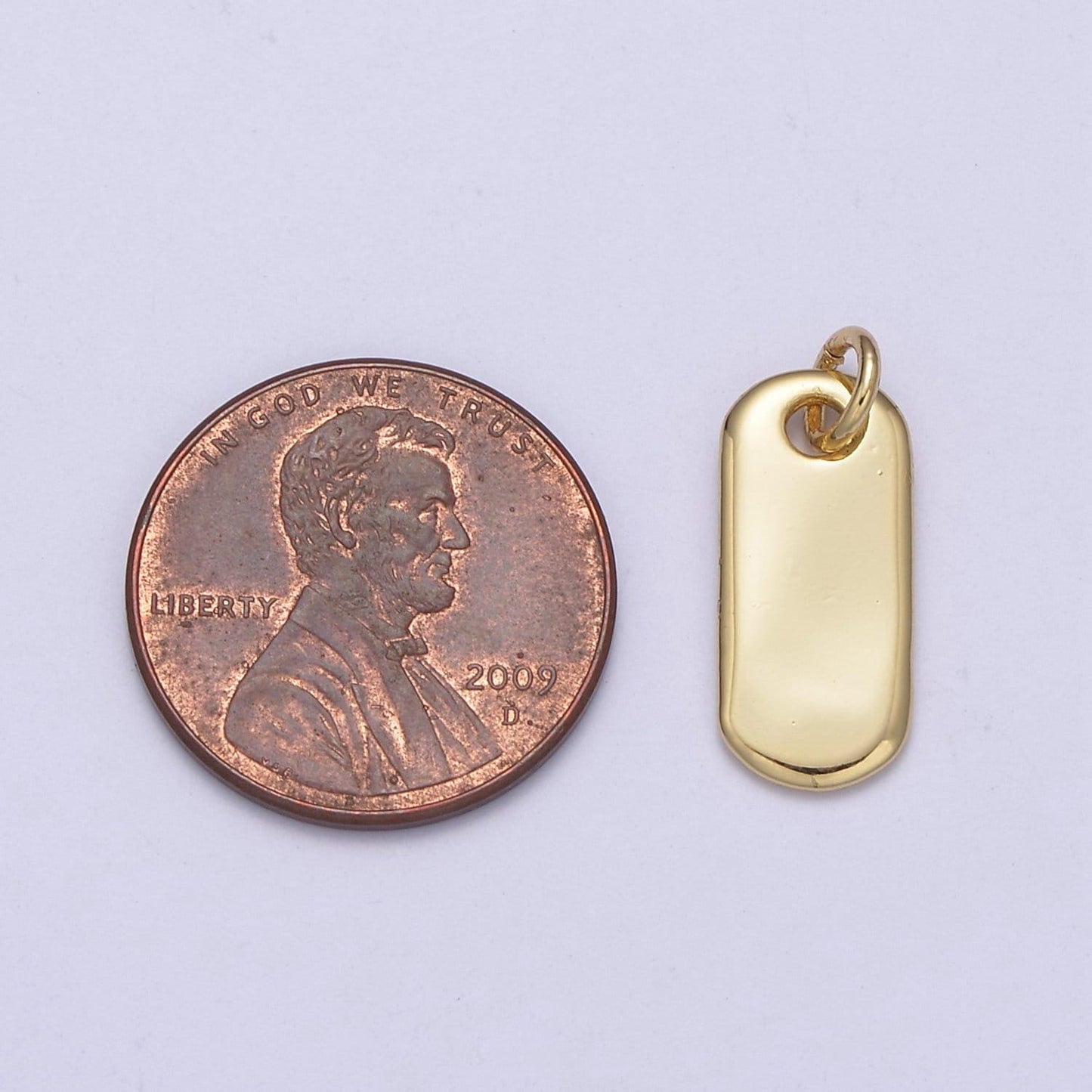 Small tag gold charm add on charm for necklace bracelet earring supply