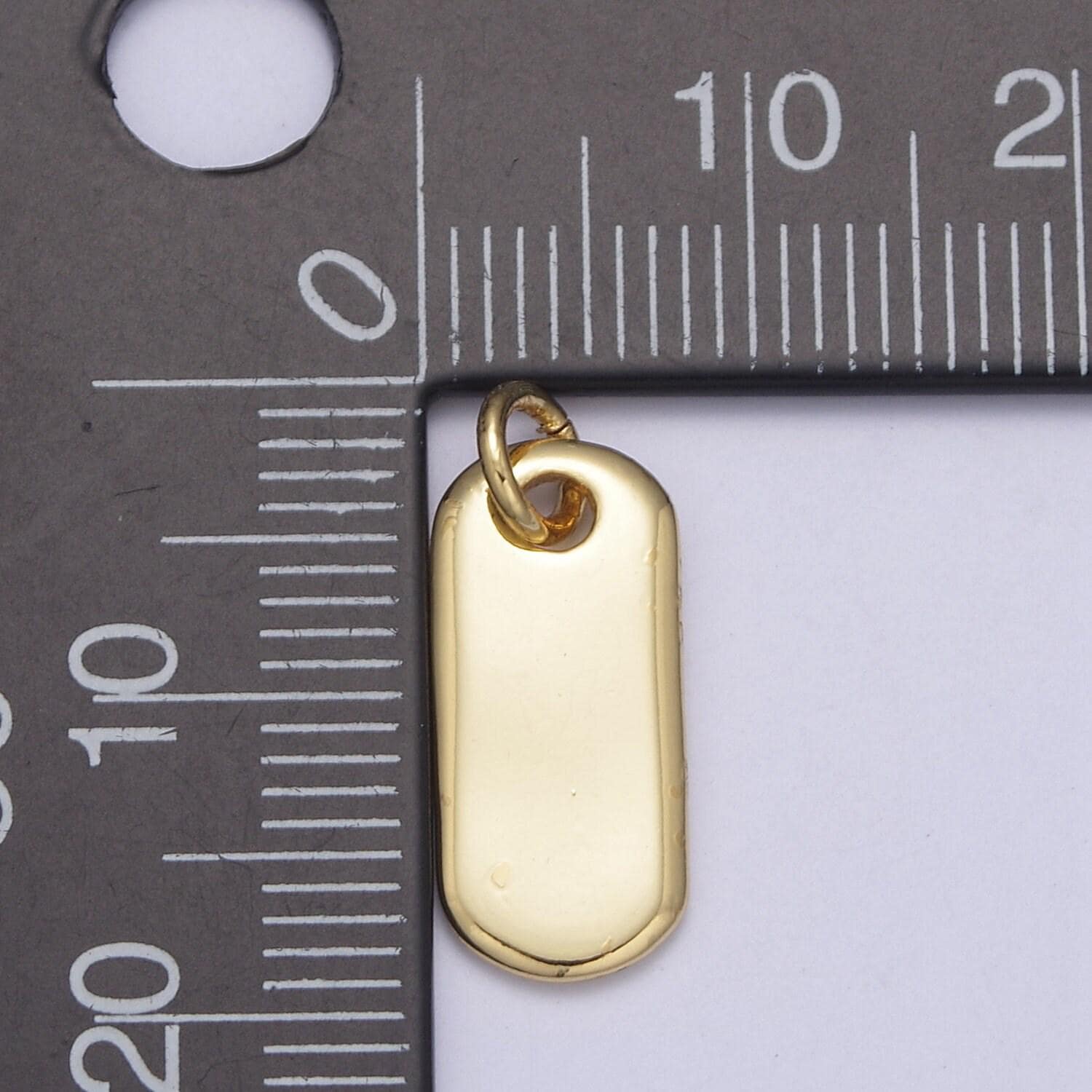 Small tag gold charm add on charm for necklace bracelet earring supply