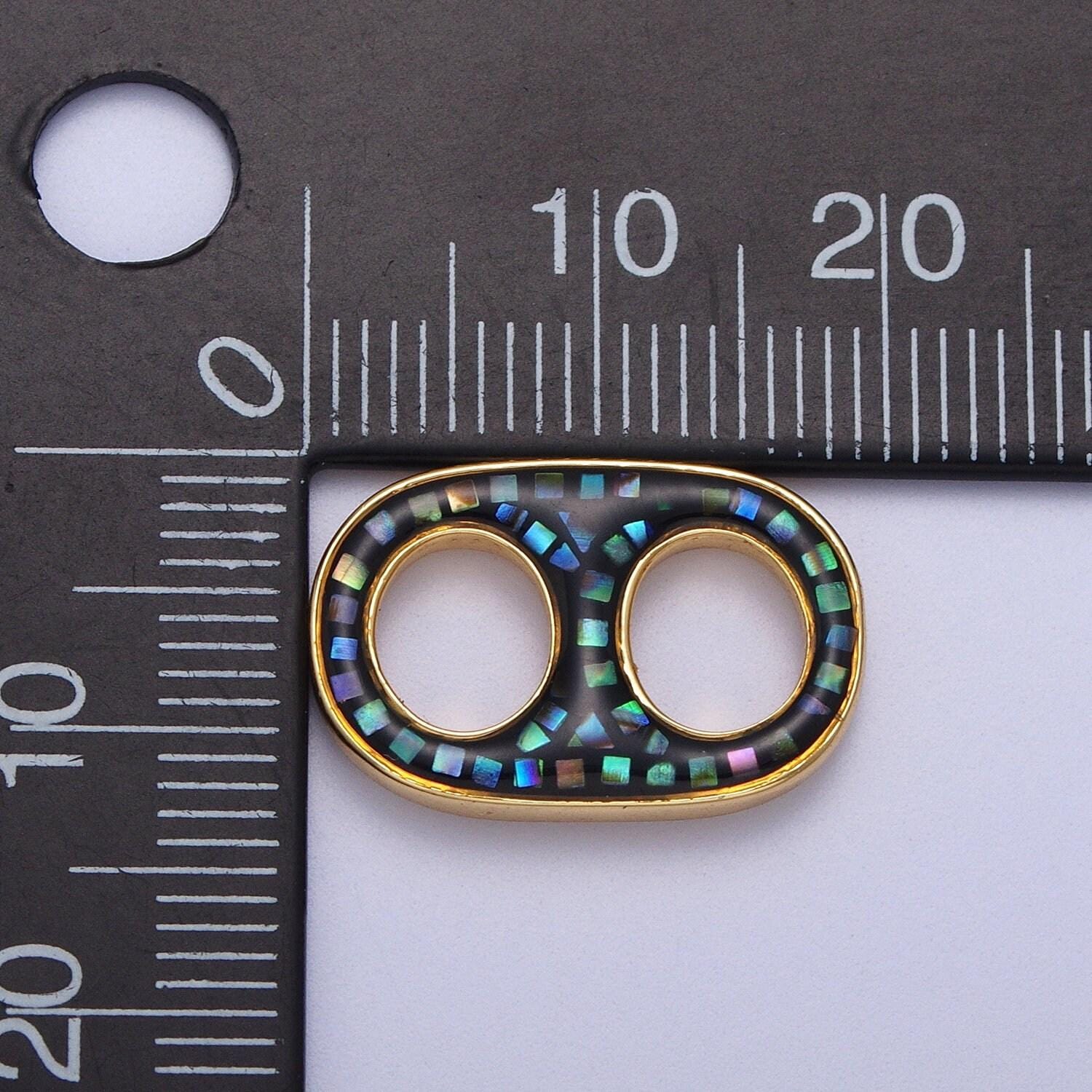 14k gold filled soda tab, pull tab, can tab pendant charm for necklace wholesale pendants green white pink blue abalone shell charm c244