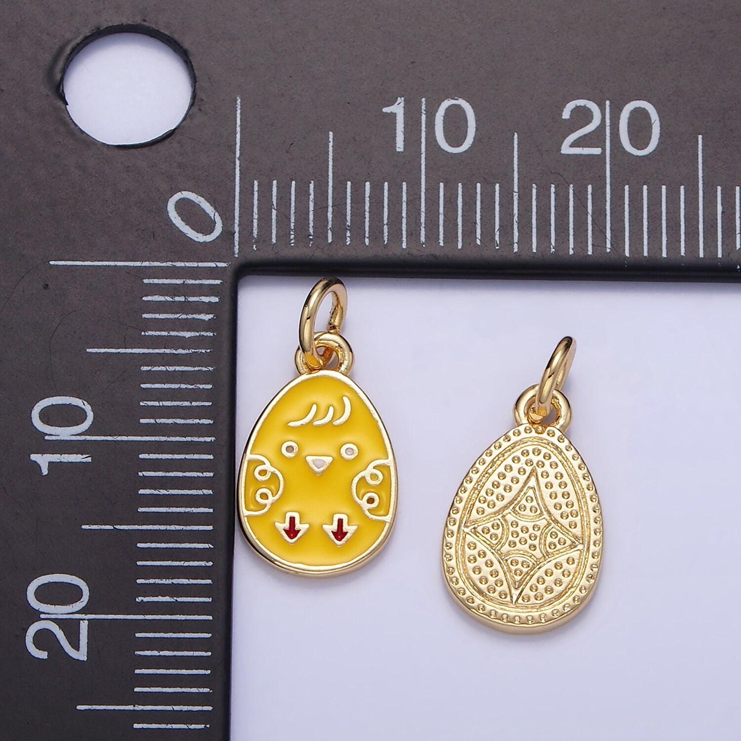 Easter egg chick style charm | c-117