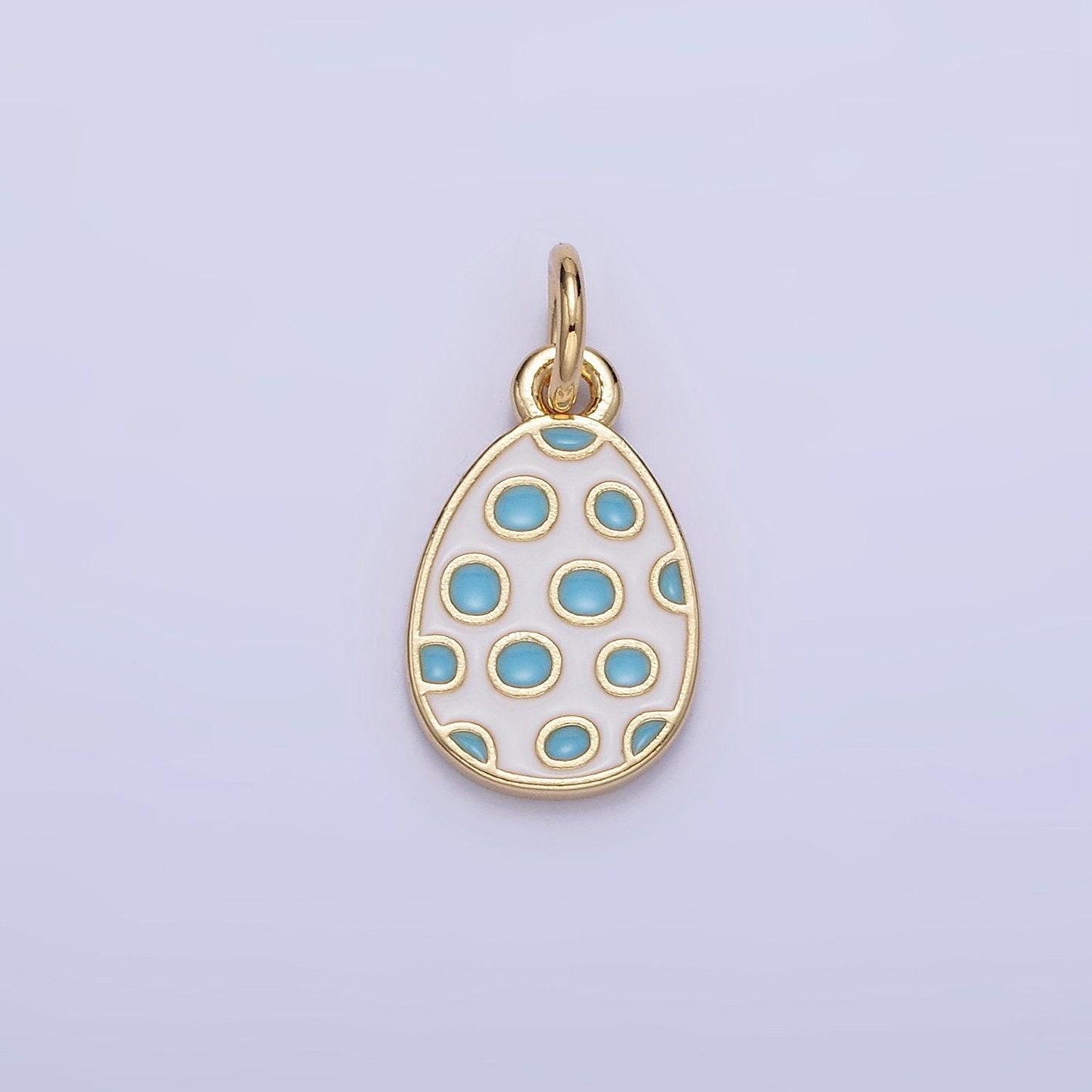 Easter egg polka dot style charm | c-032