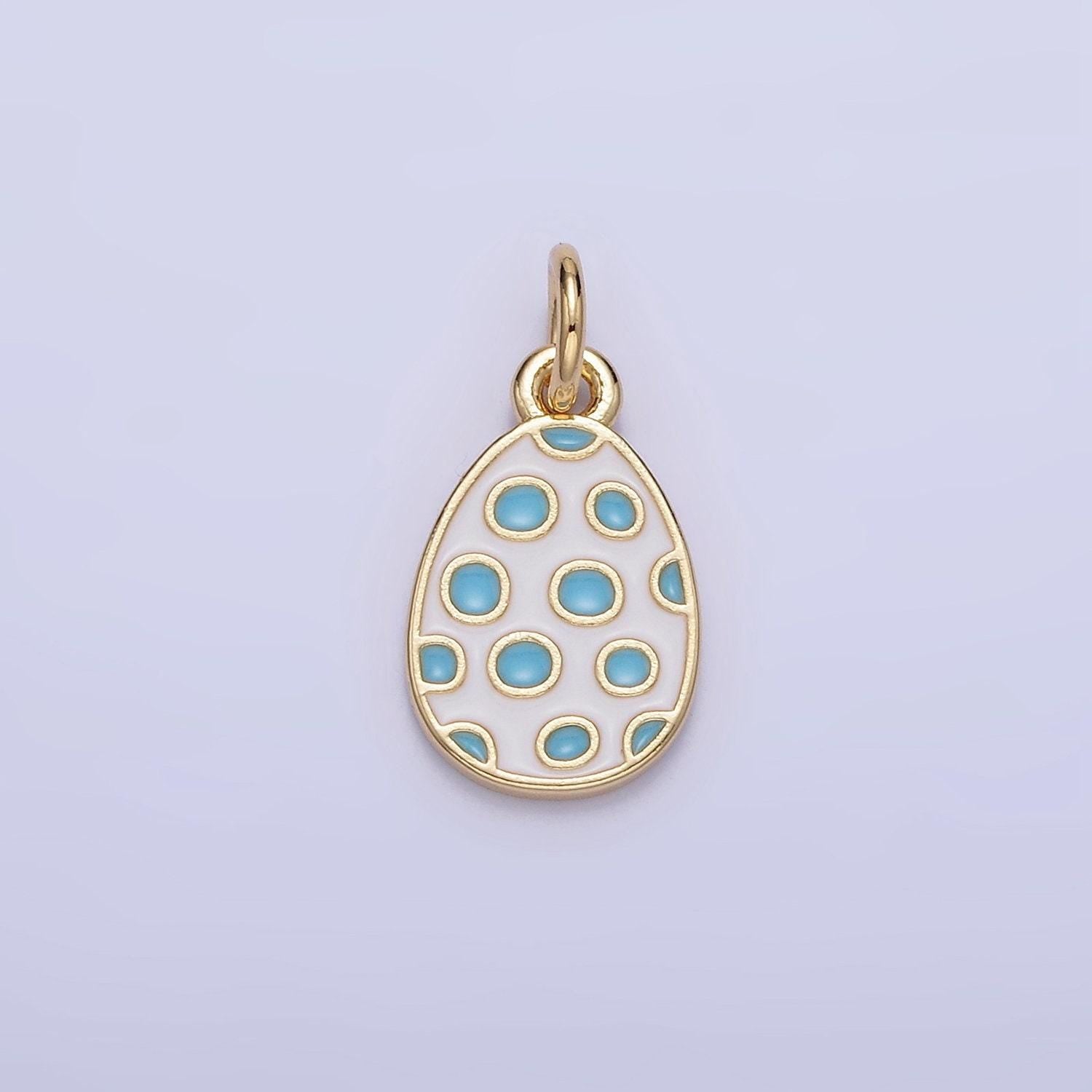 Easter egg polka dot style charm | c-032