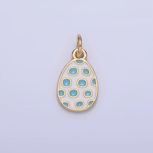 Easter egg polka dot style charm | c-032