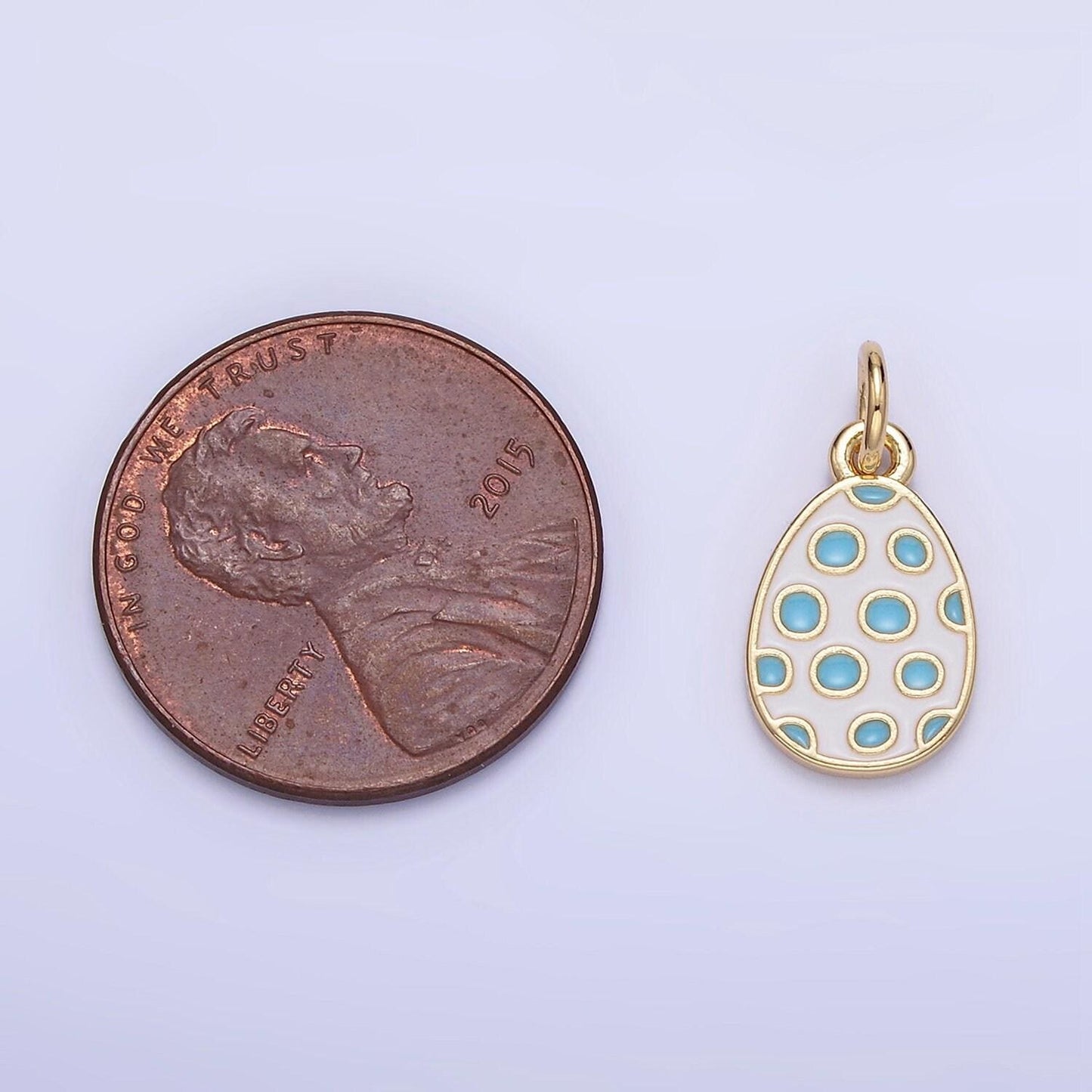 Easter egg polka dot style charm | c-032