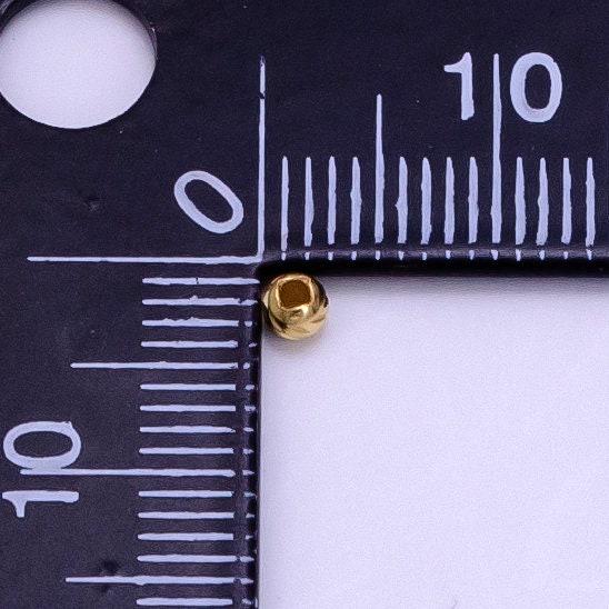 10mm gold dainty textured round spacer beads Round geometric for necklace bracelet connector jewelry making supply findings B-348