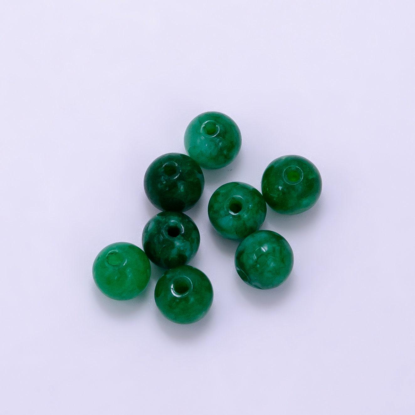 Agate beads dyed color round gemstone beads 6mm b913