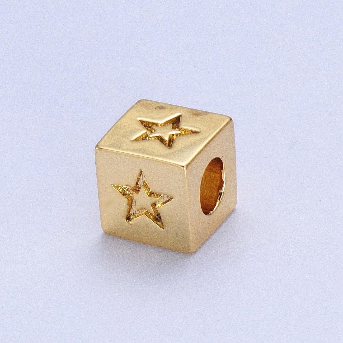 1x gold cube box square beads size 6mm star heart moon spacer findings for jewelry making supplier and wholesale