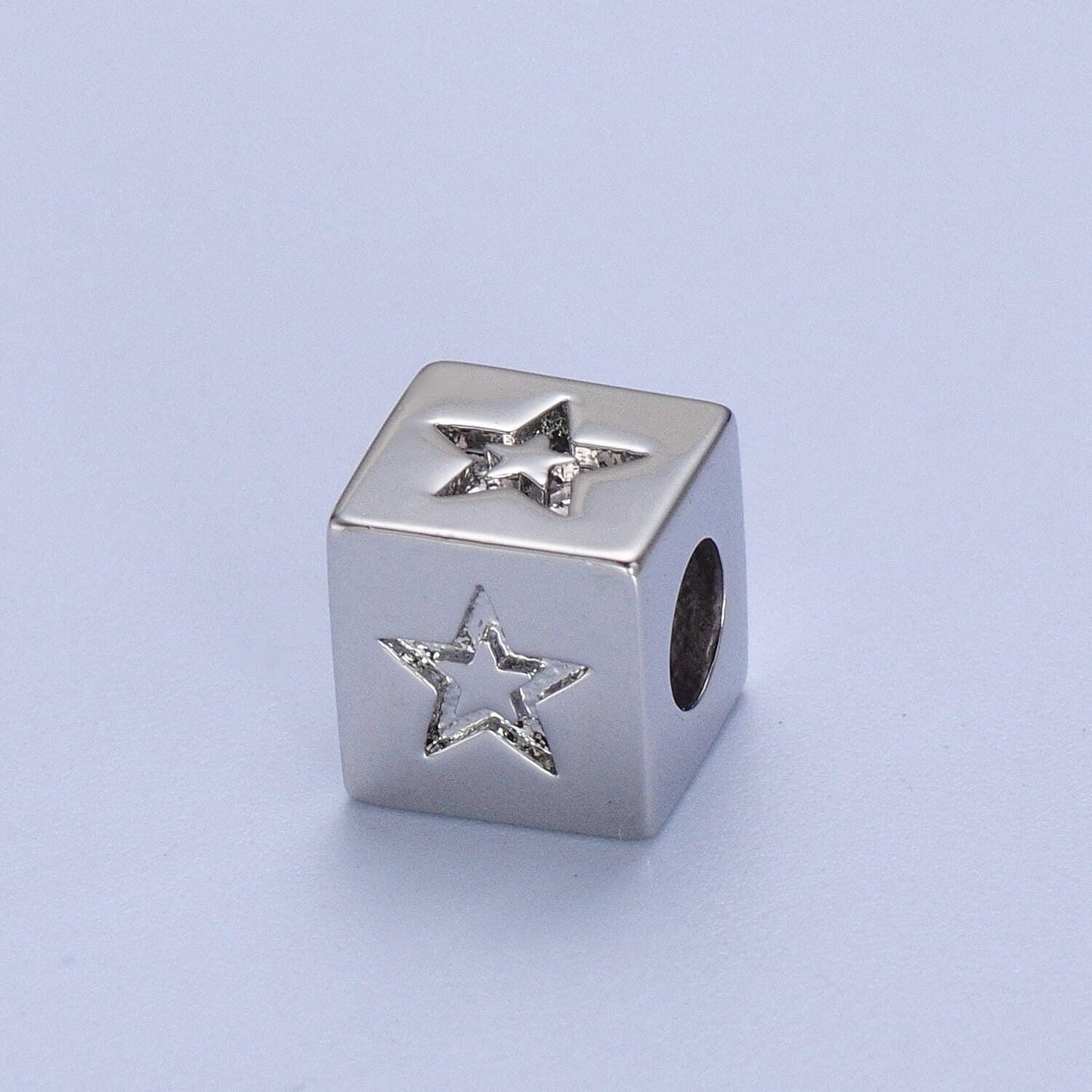 1x gold cube box square beads size 6mm star heart moon spacer findings for jewelry making supplier and wholesale