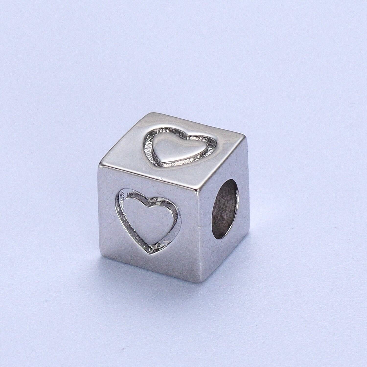 1x gold cube box square beads size 6mm star heart moon spacer findings for jewelry making supplier and wholesale