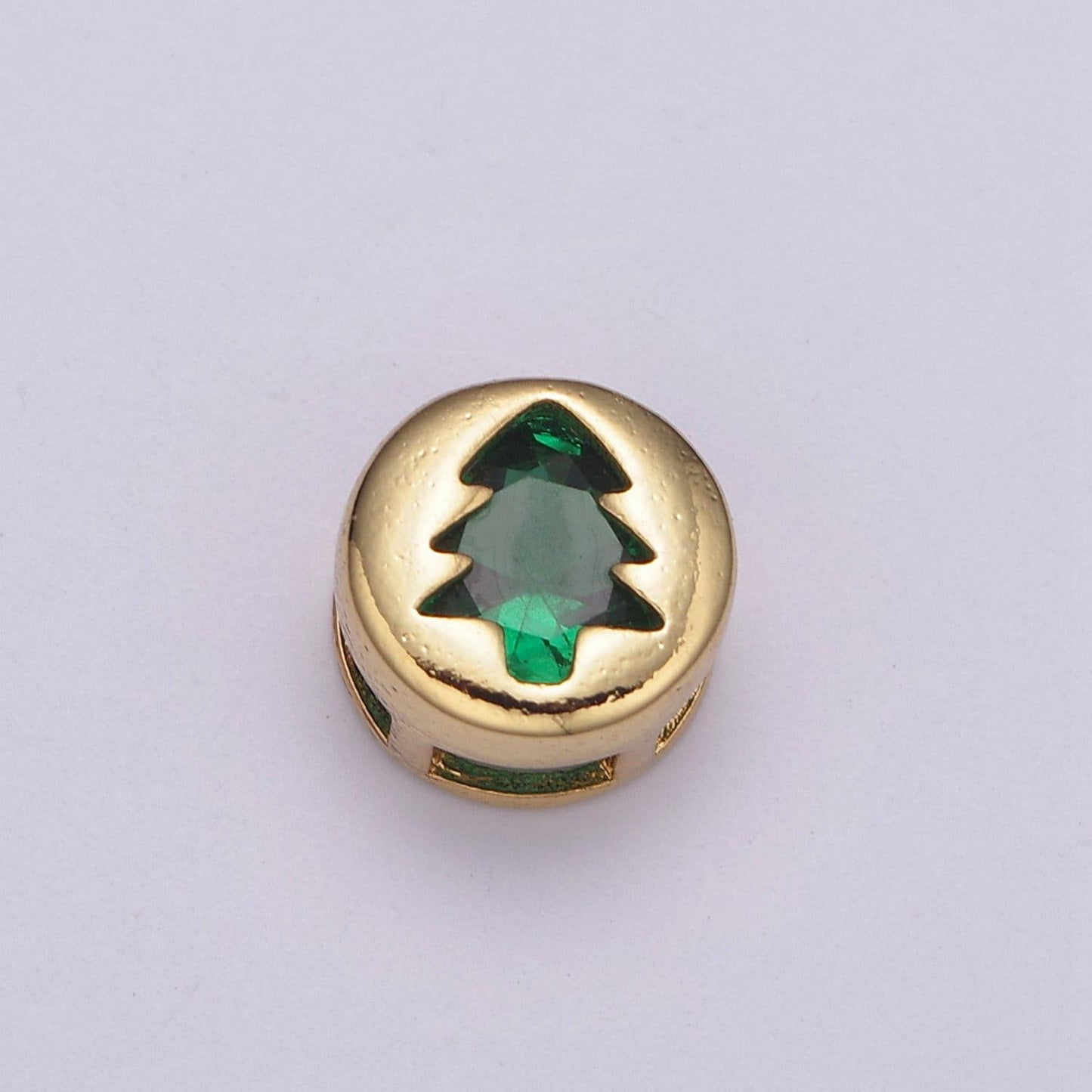 Multi color cz gold holyday season bead, winter, christmas spacer bead bracelet jewelry personalized jewelry supply component b766 - b772