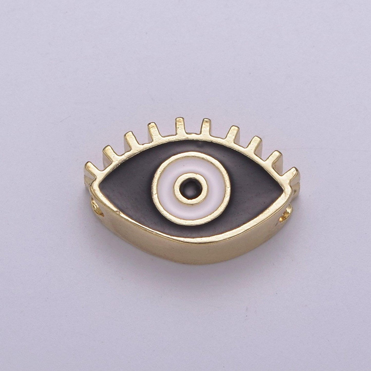 Double sided evil eye enamel charm beads dainty eye pendant for necklace bracelet earring supply component b-755 ~ b-756