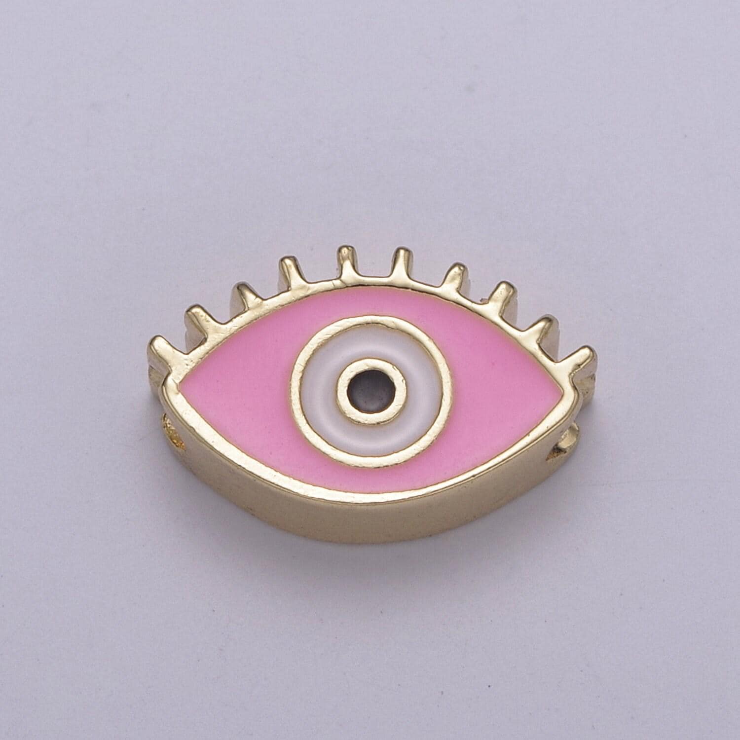 Double sided evil eye enamel charm beads dainty eye pendant for necklace bracelet earring supply component b-755 ~ b-756