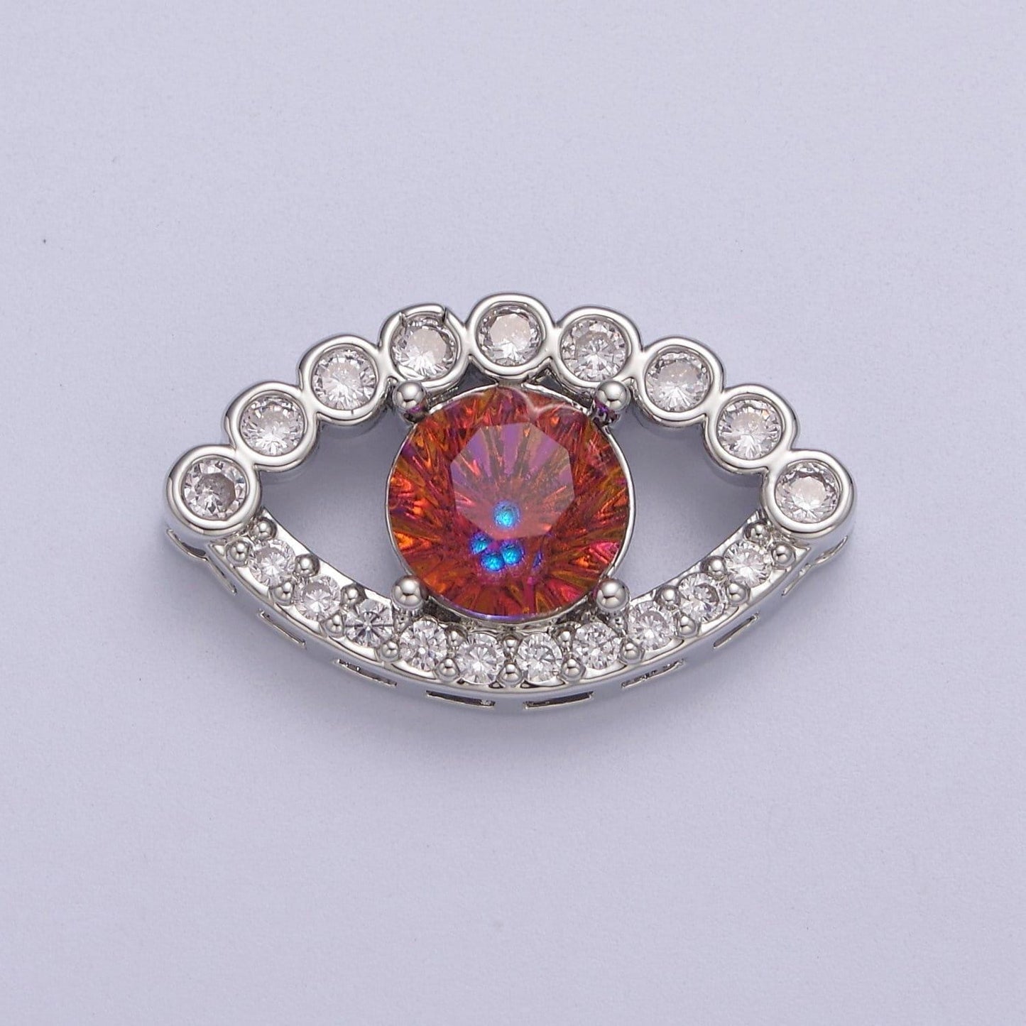 Red evil eye bead cz gold beads evil eye beads spacer micro pave beads charm for bracelet necklace supply