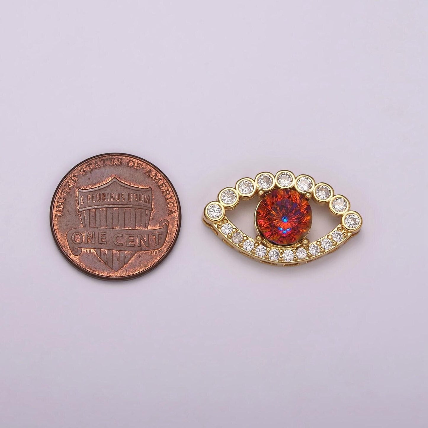 Red evil eye bead cz gold beads evil eye beads spacer micro pave beads charm for bracelet necklace supply