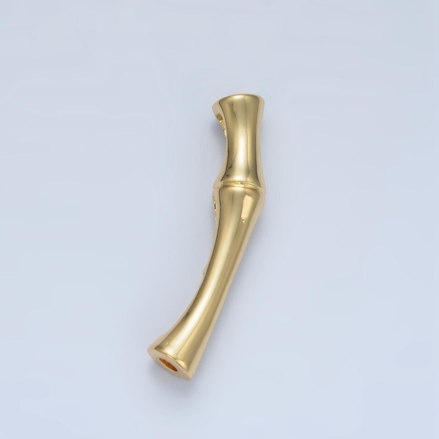 14k gold filled minimalist bamboo bead in gold & silver | b-624